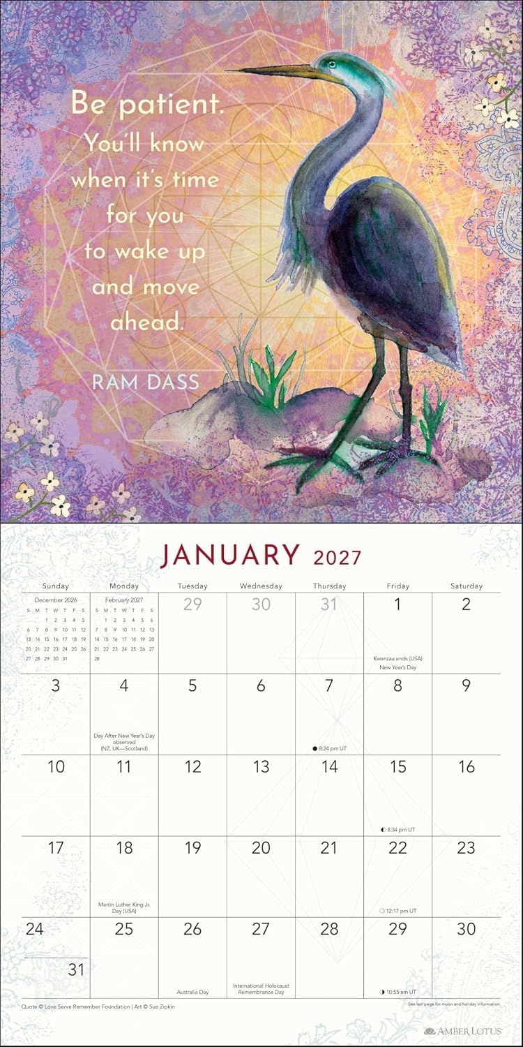 2027 Be Here Now: Ram Dass - Square Wall Calendar