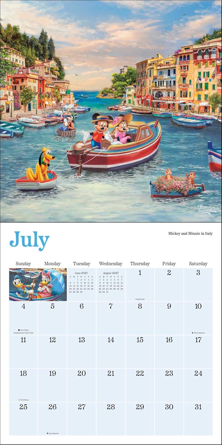2027 Disney Dreams Collection: Kinkade - Square Wall Calendar