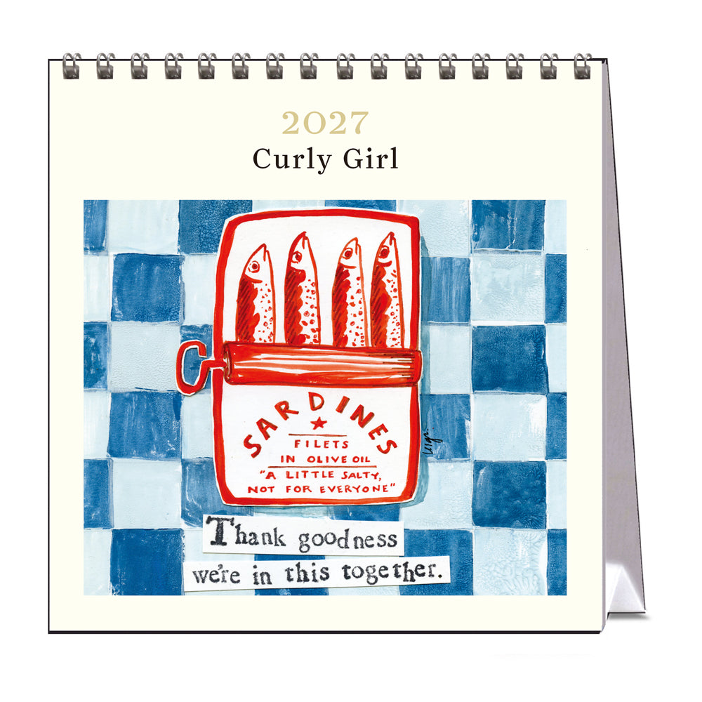2027 Curly Girl - Desk Easel Calendar