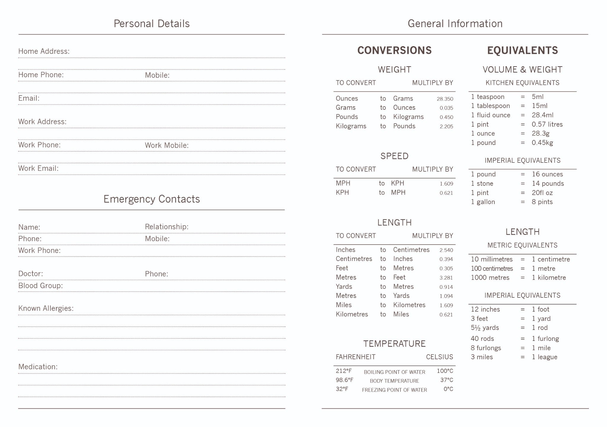 A6 weekly flexible diary internal 2027 year planner pages