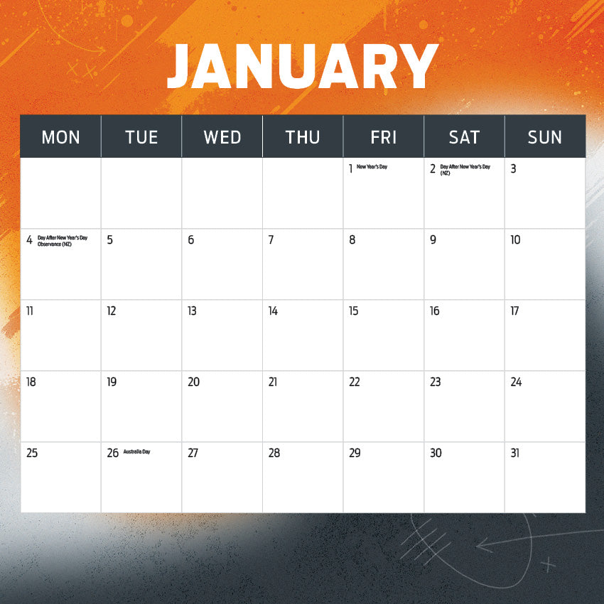 2027 AFL Greater Western Sydney Giants calendar image 2