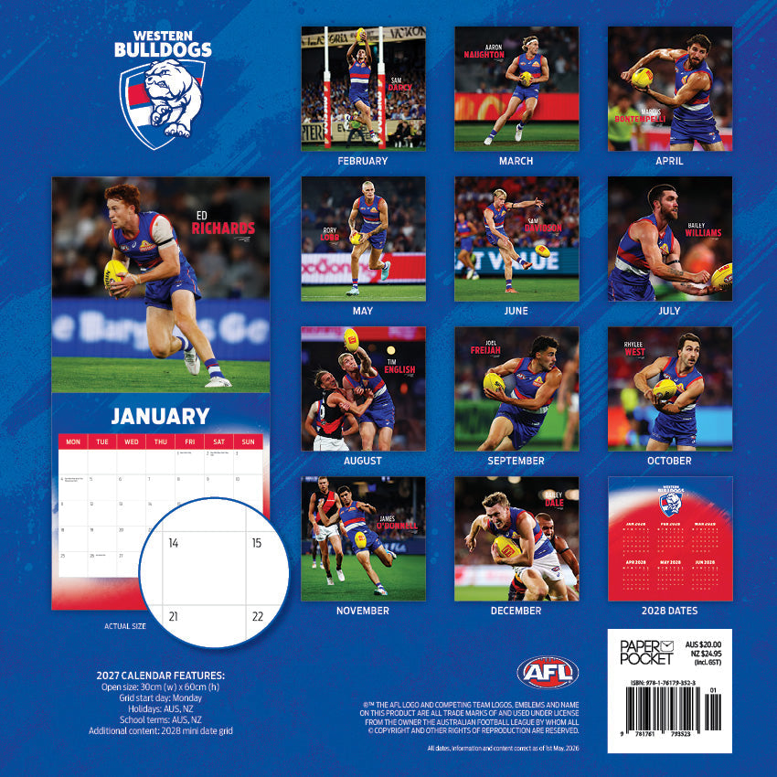 2027 AFL Western Bulldogs calendar image 4