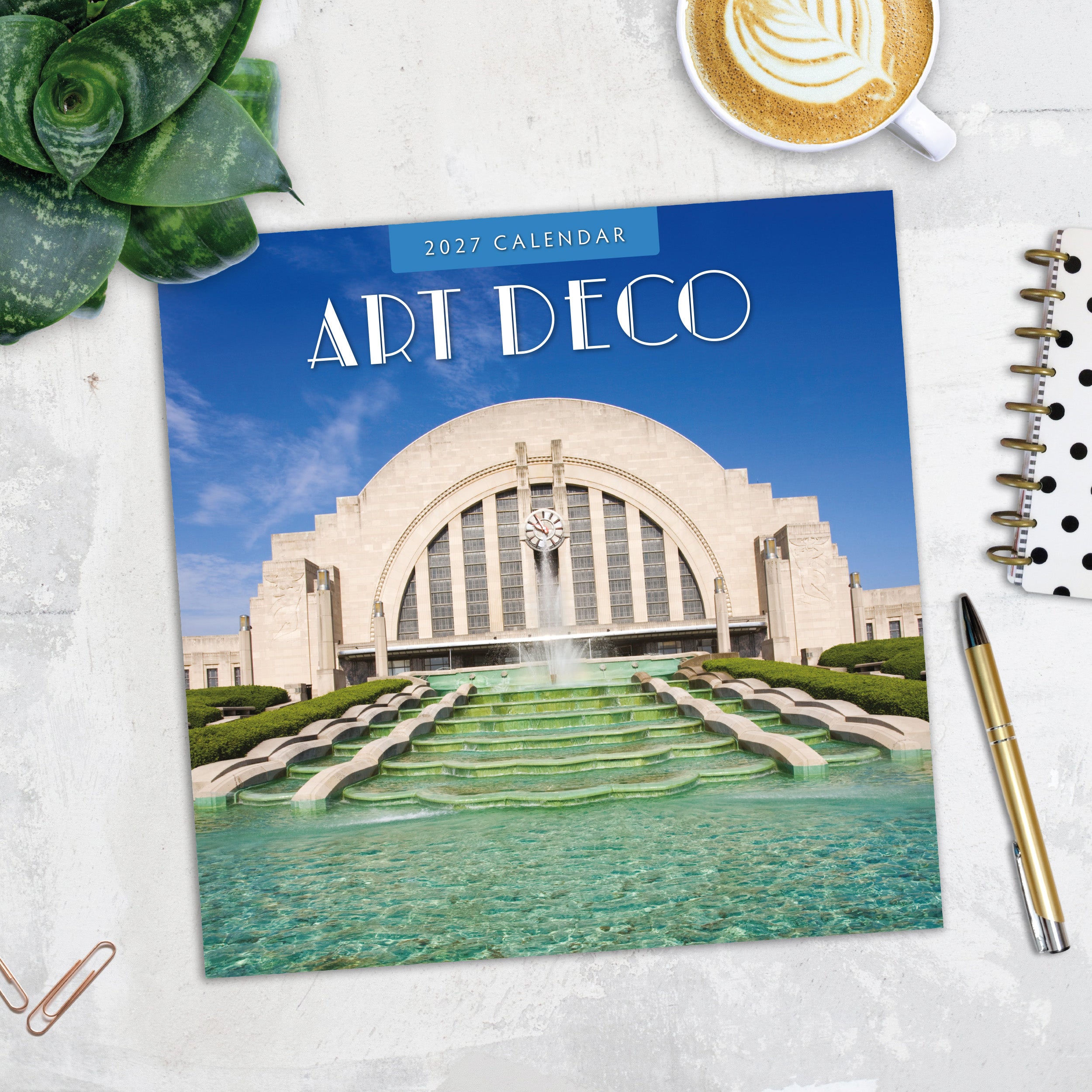 2027 Art Deco - Square Wall Calendar