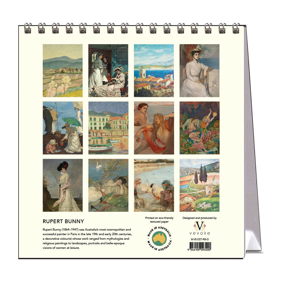 2027 Rupert Bunny Australian Artist - Desk Easel Calendar