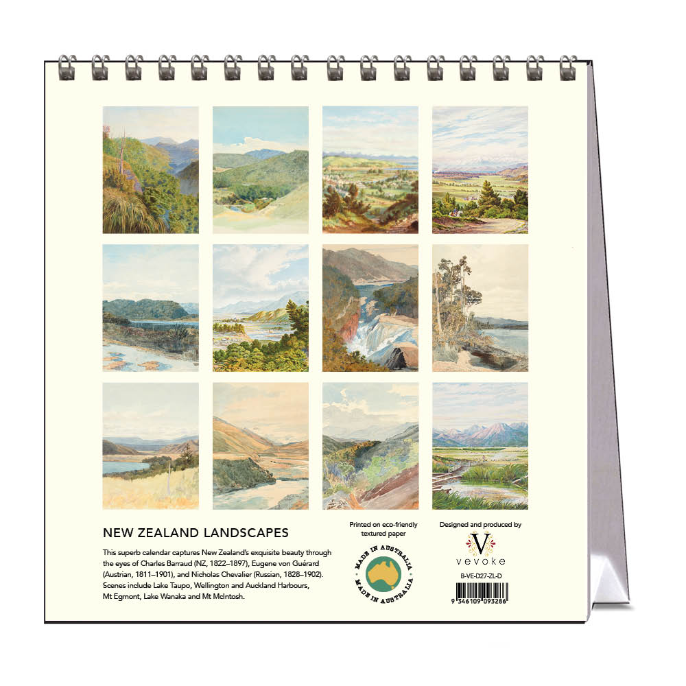 2027 New Zealand Landscapes - Desk Easel Calendar