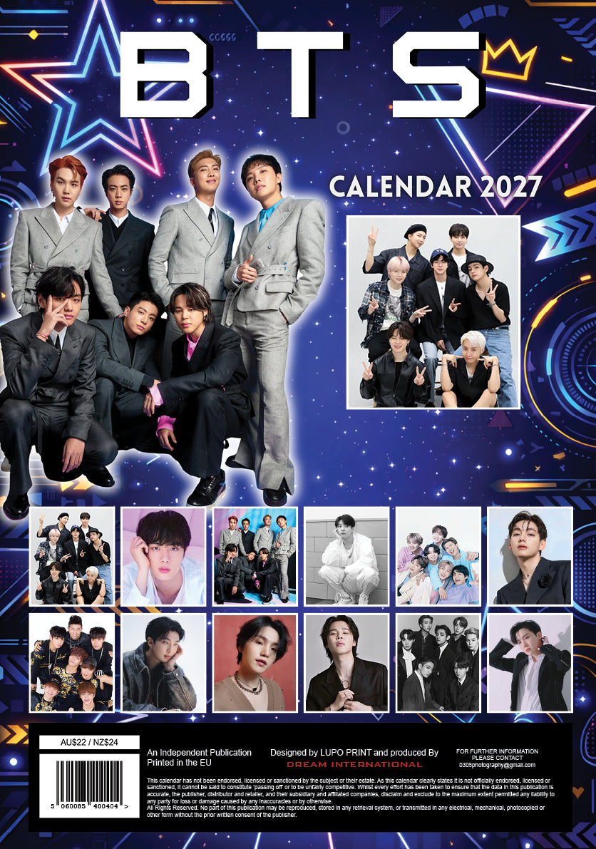 2027 BTS - A3 Wall Calendar