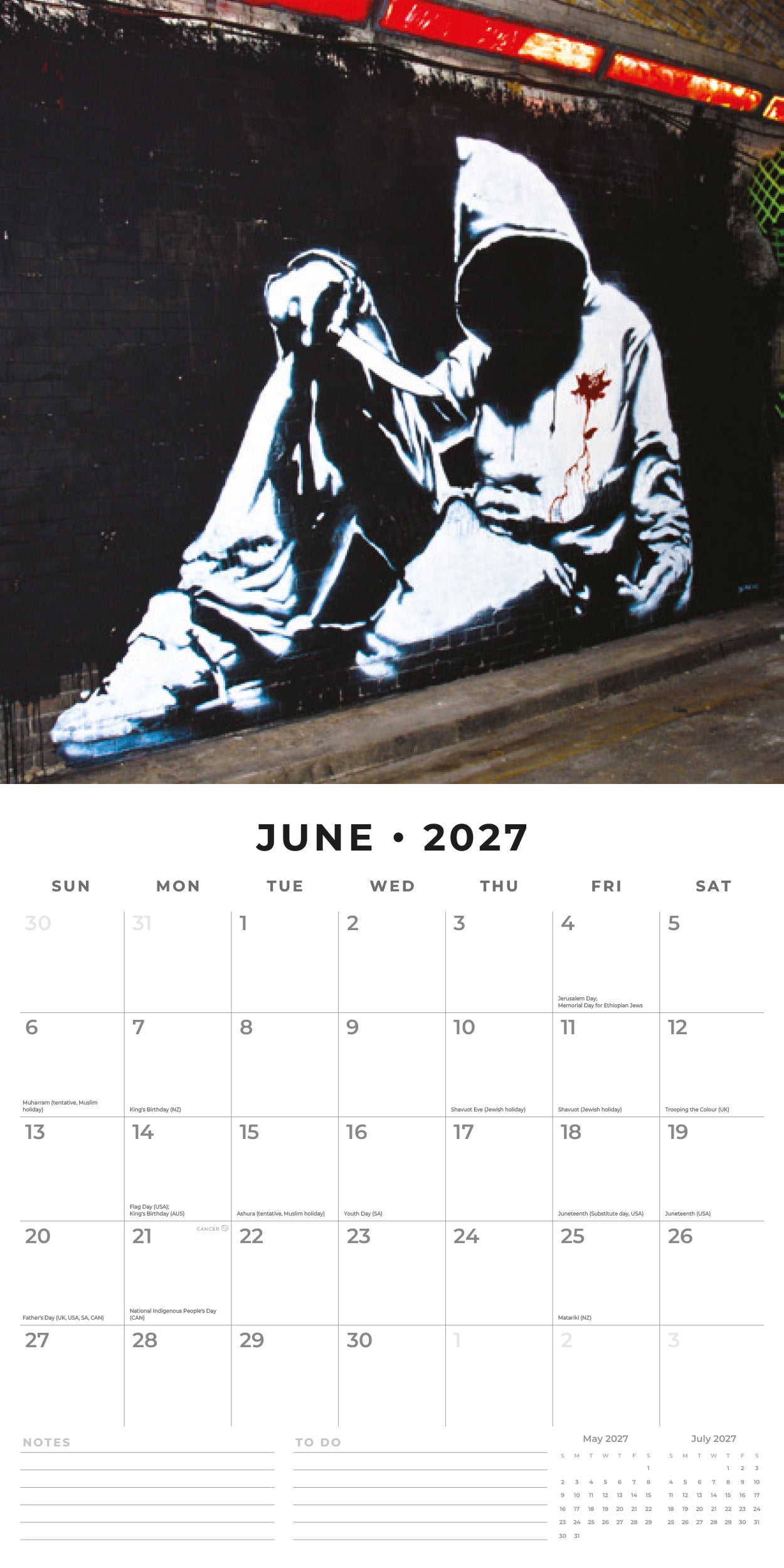 2027 Banksy - Square Wall Calendar