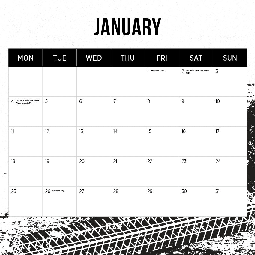 2027 Big Rigs - Square Wall Calendar