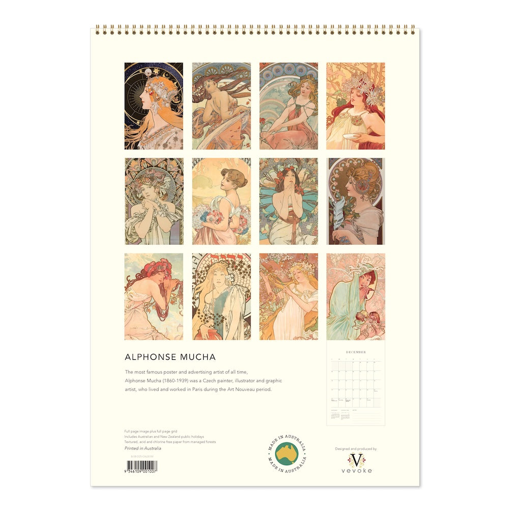 2027 Alphonse Mucha - Deluxe Wall Calendar