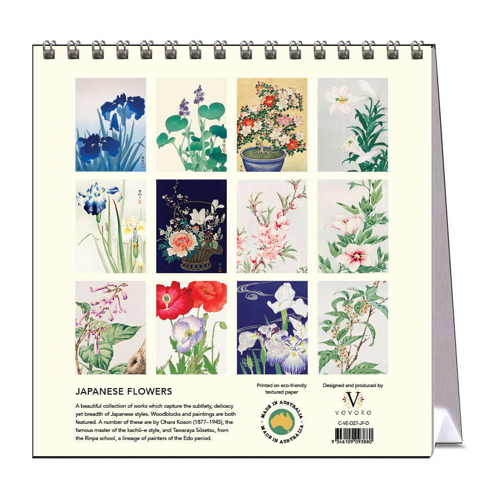 2027 Japanese Flowers - Desk Easel Calendar