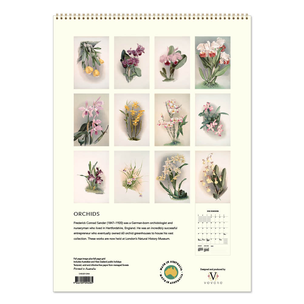 2027 Orchids - Deluxe Wall Calendar