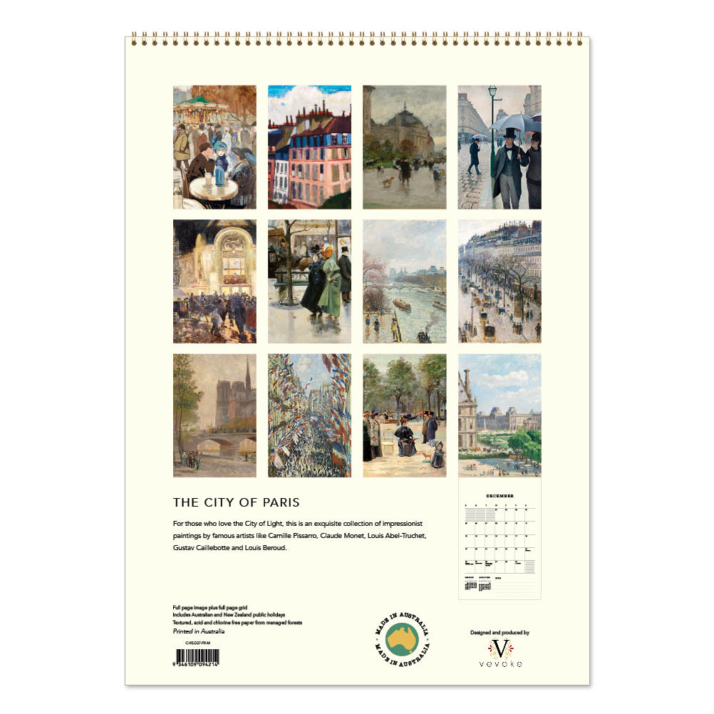2027 The City of Paris - Deluxe Wall Calendar