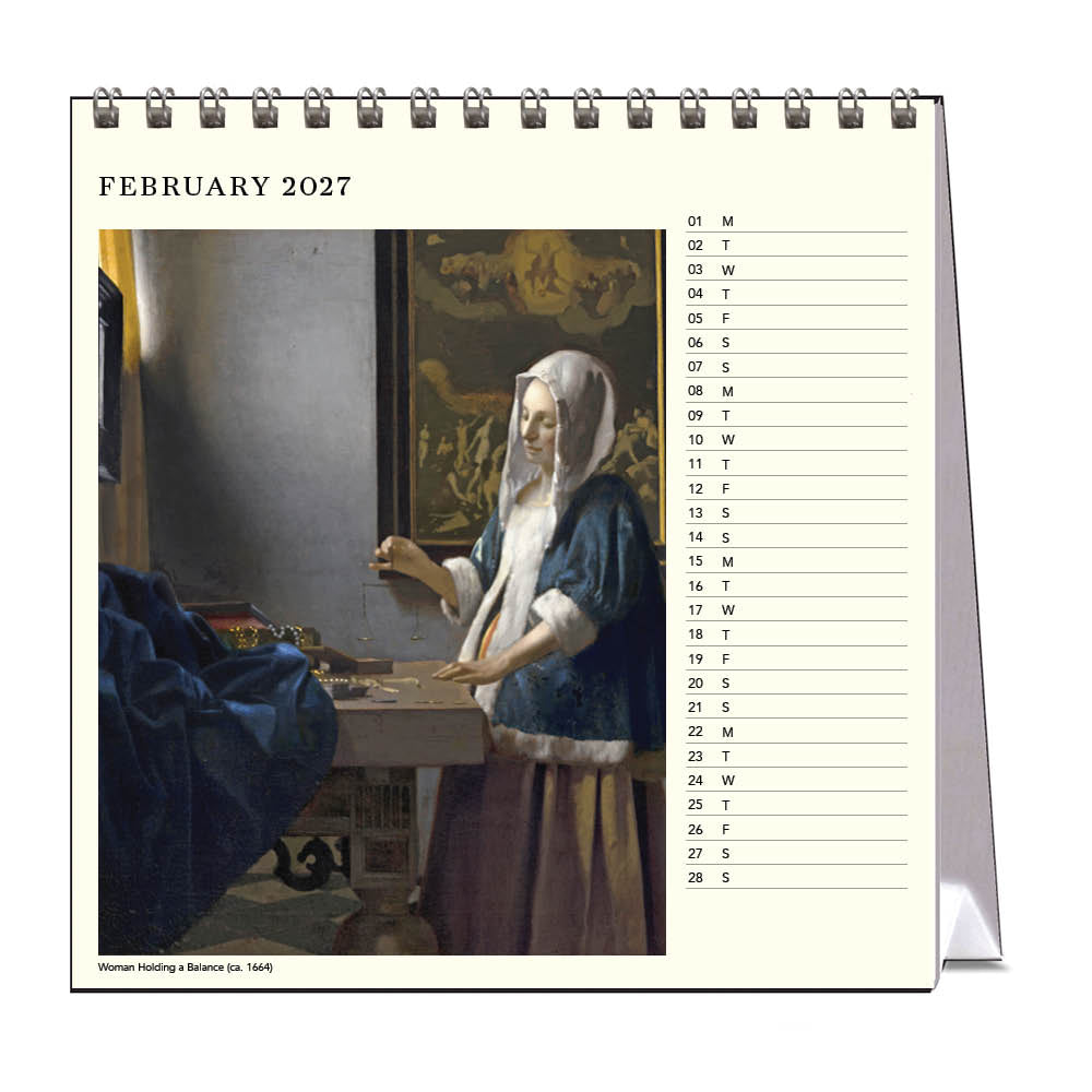 2027 Johannes Vermeer - Desk Easel Calendar