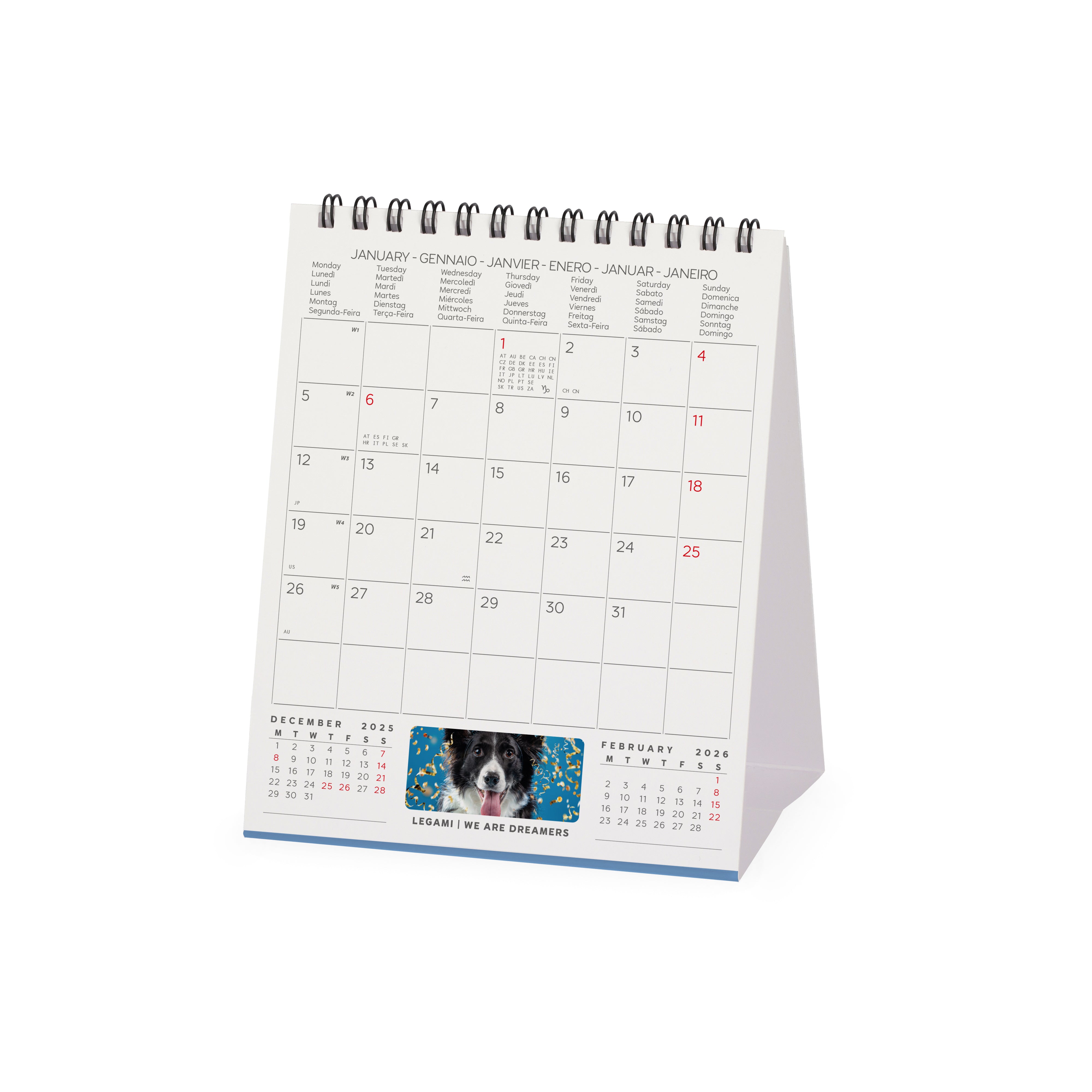 2026 Supawstar - Desk Easel Calendar