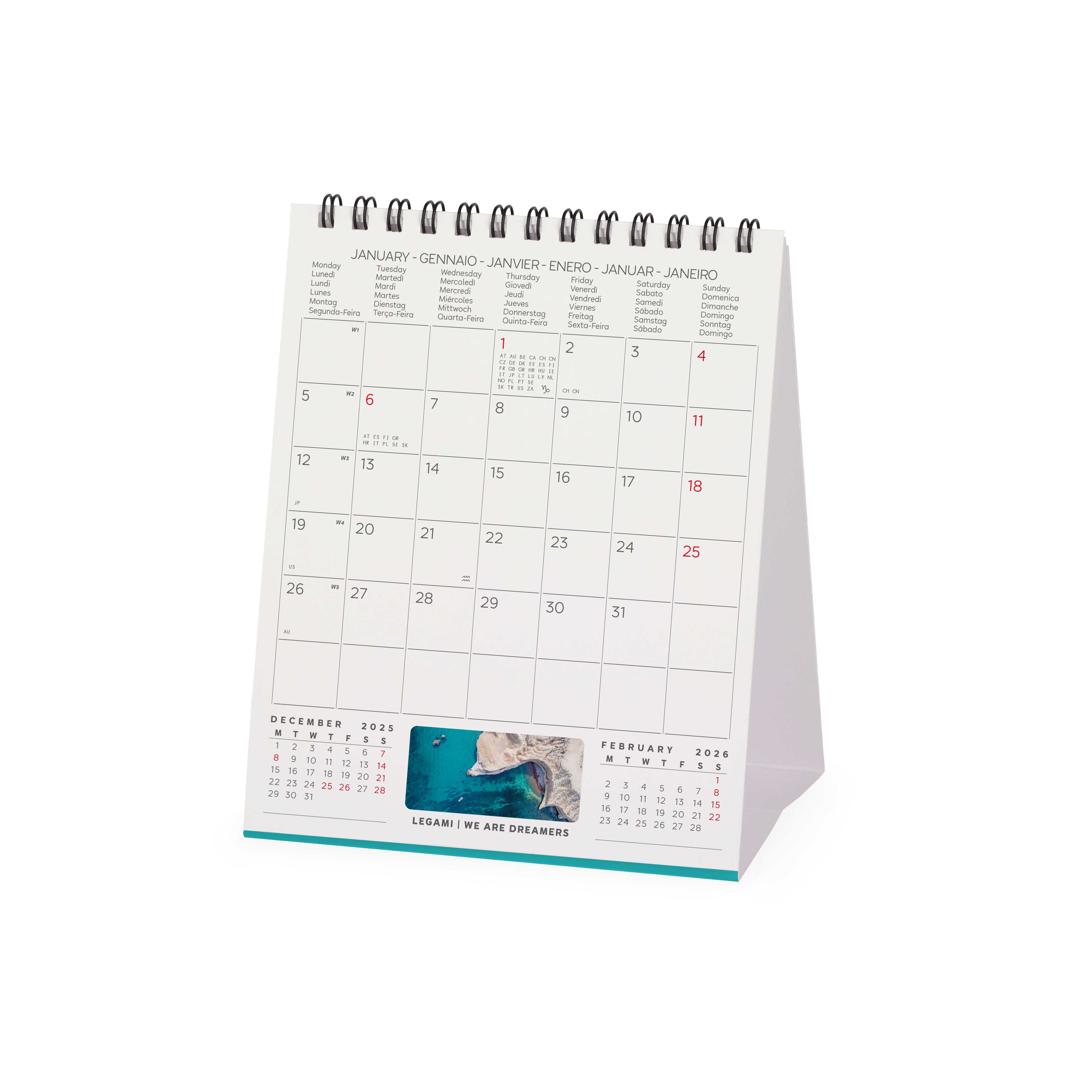 2026 Vitamin Sea - Desk Easel Calendar