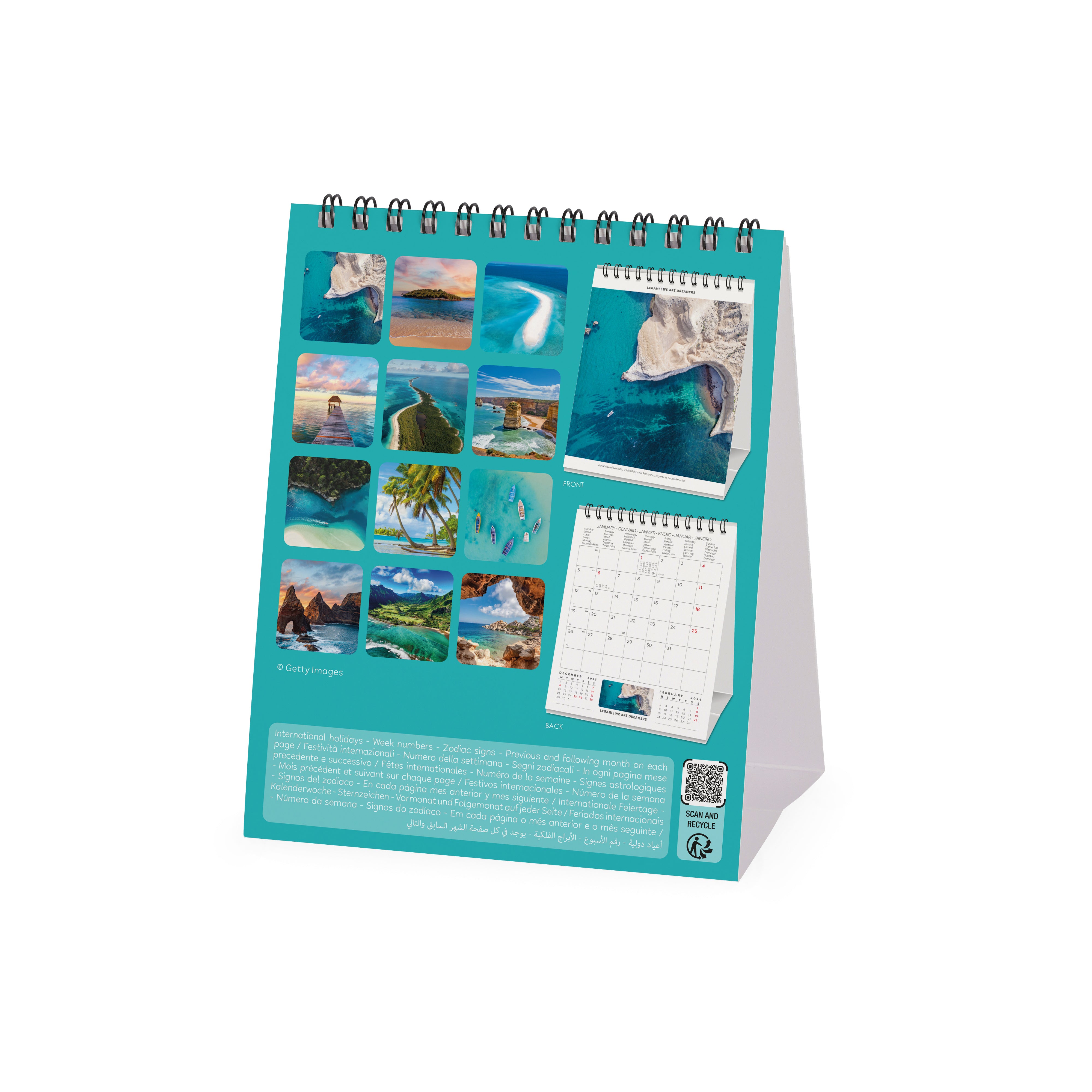 2026 Vitamin Sea - Desk Easel Calendar