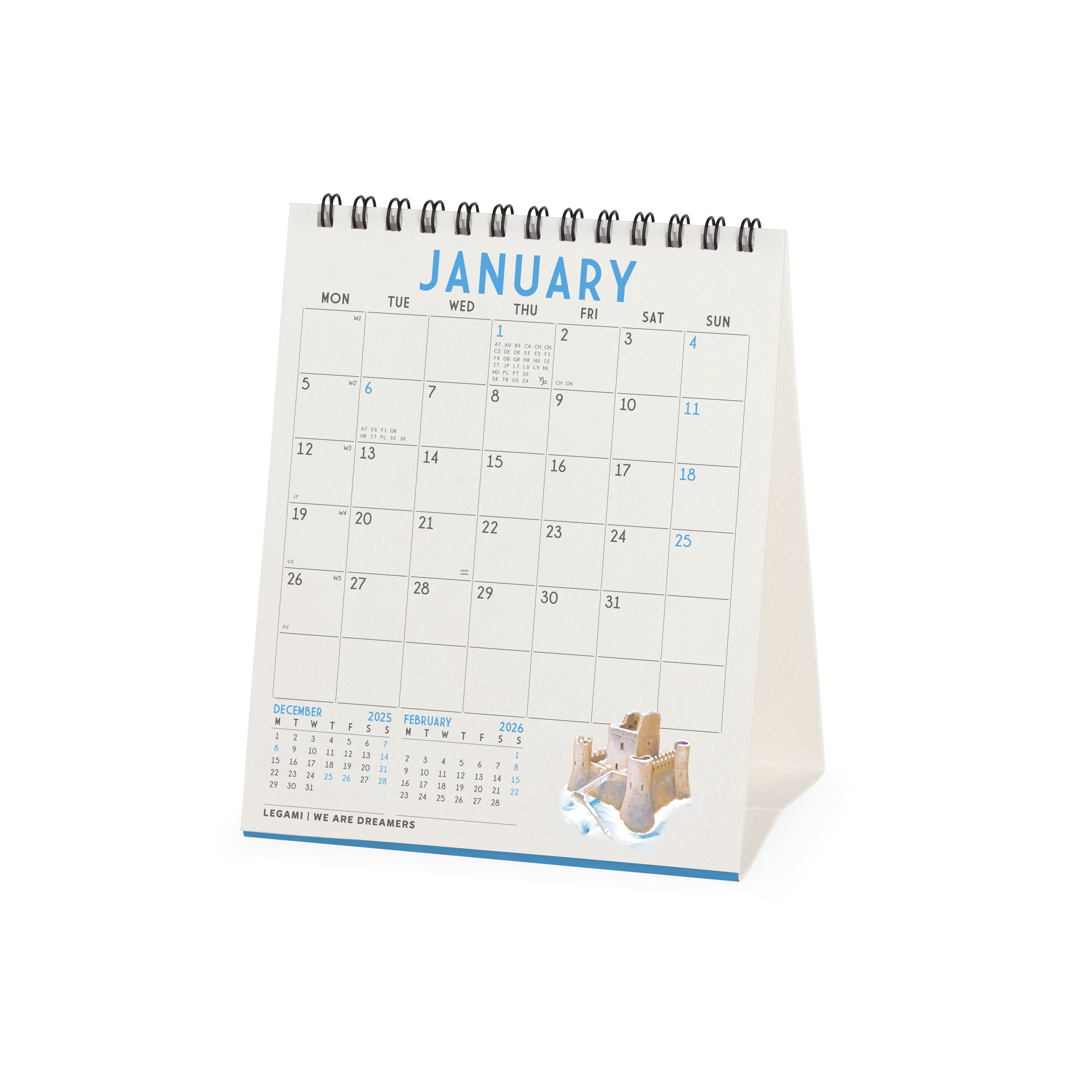 2026 Italy - Desk Easel Calendar