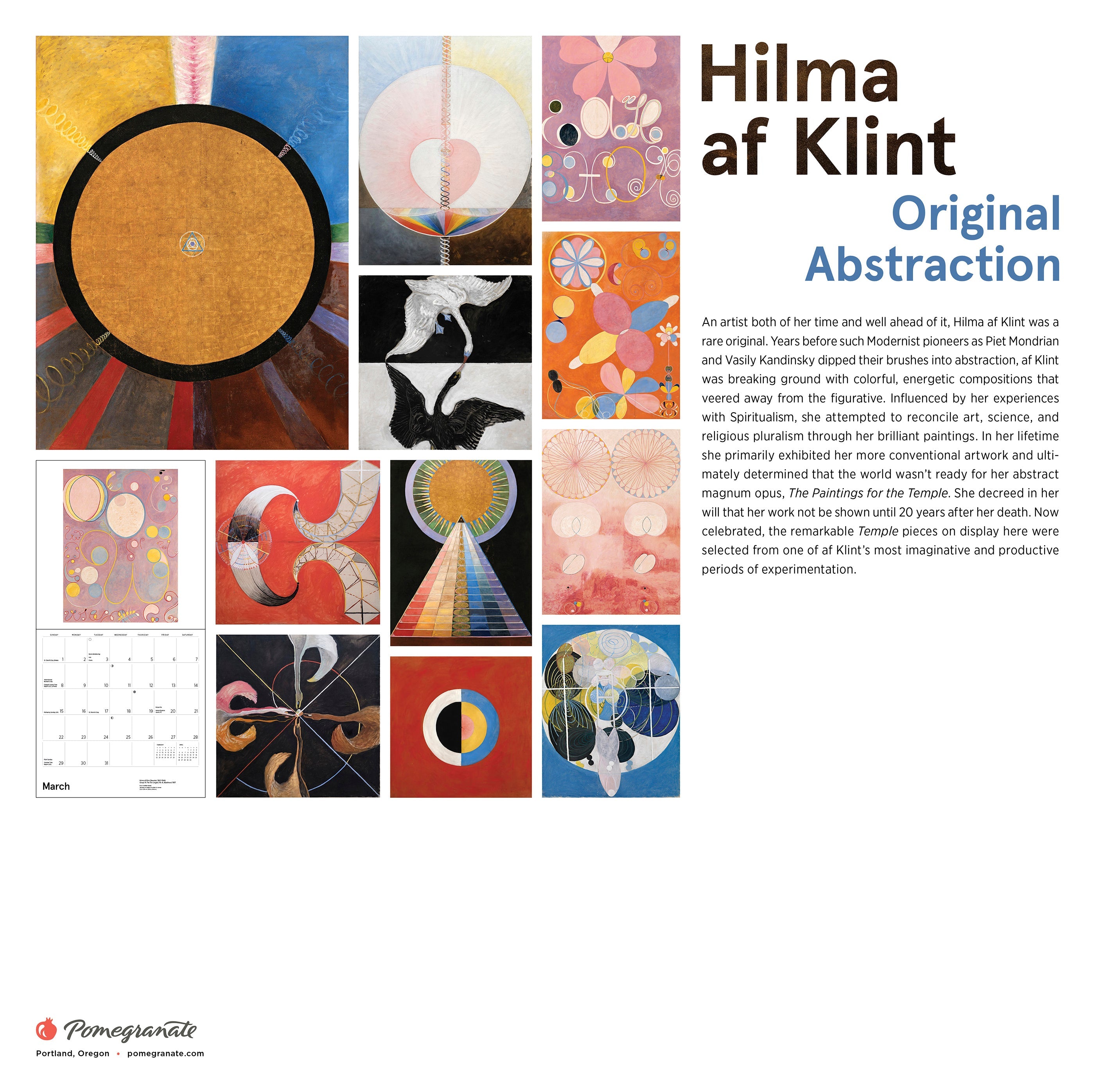 2026 Hilma af Klint: Original Abstraction - Square Wall Calendar