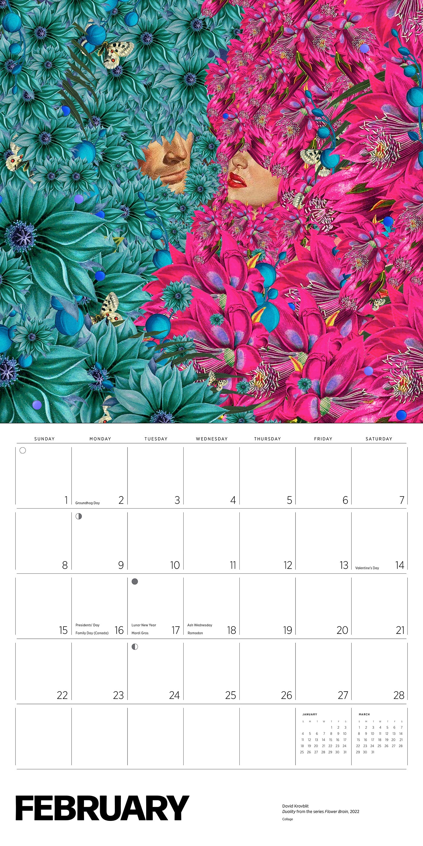 2026 David Krovblit - Square Wall Calendar