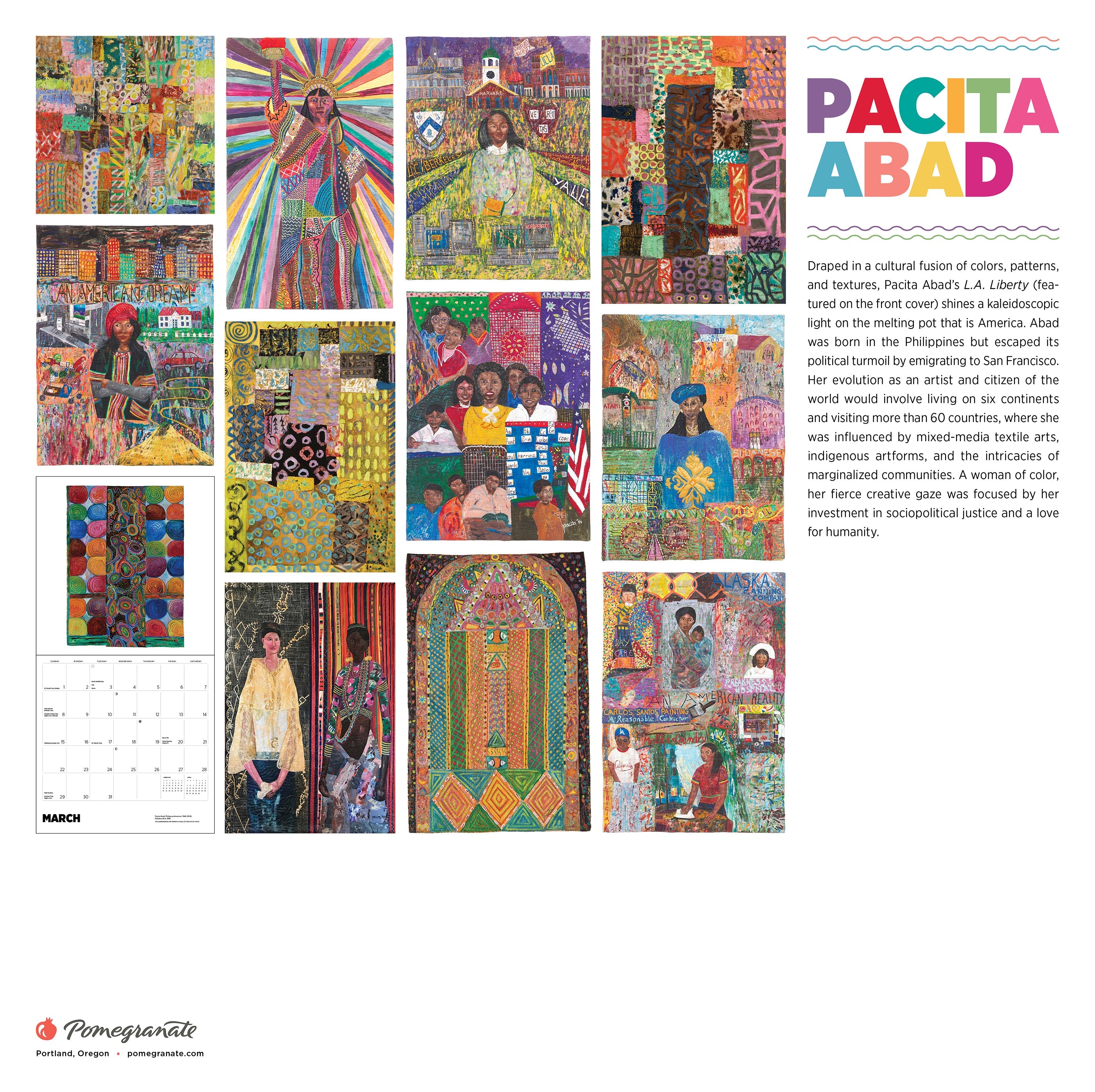 2026 Pacita Abad - Square Wall Calendar