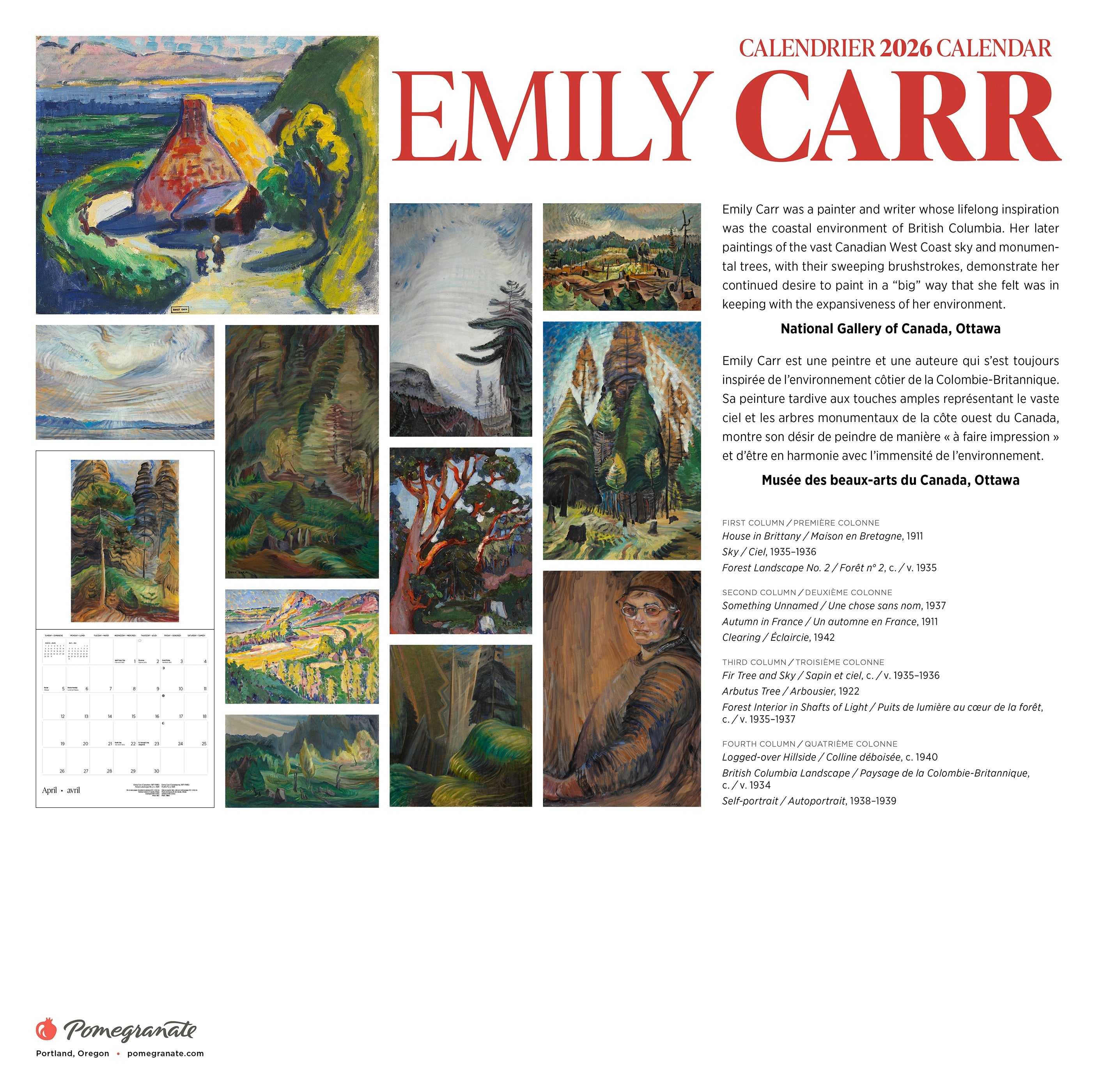 2026 Emily Carr - Square Wall Calendar
