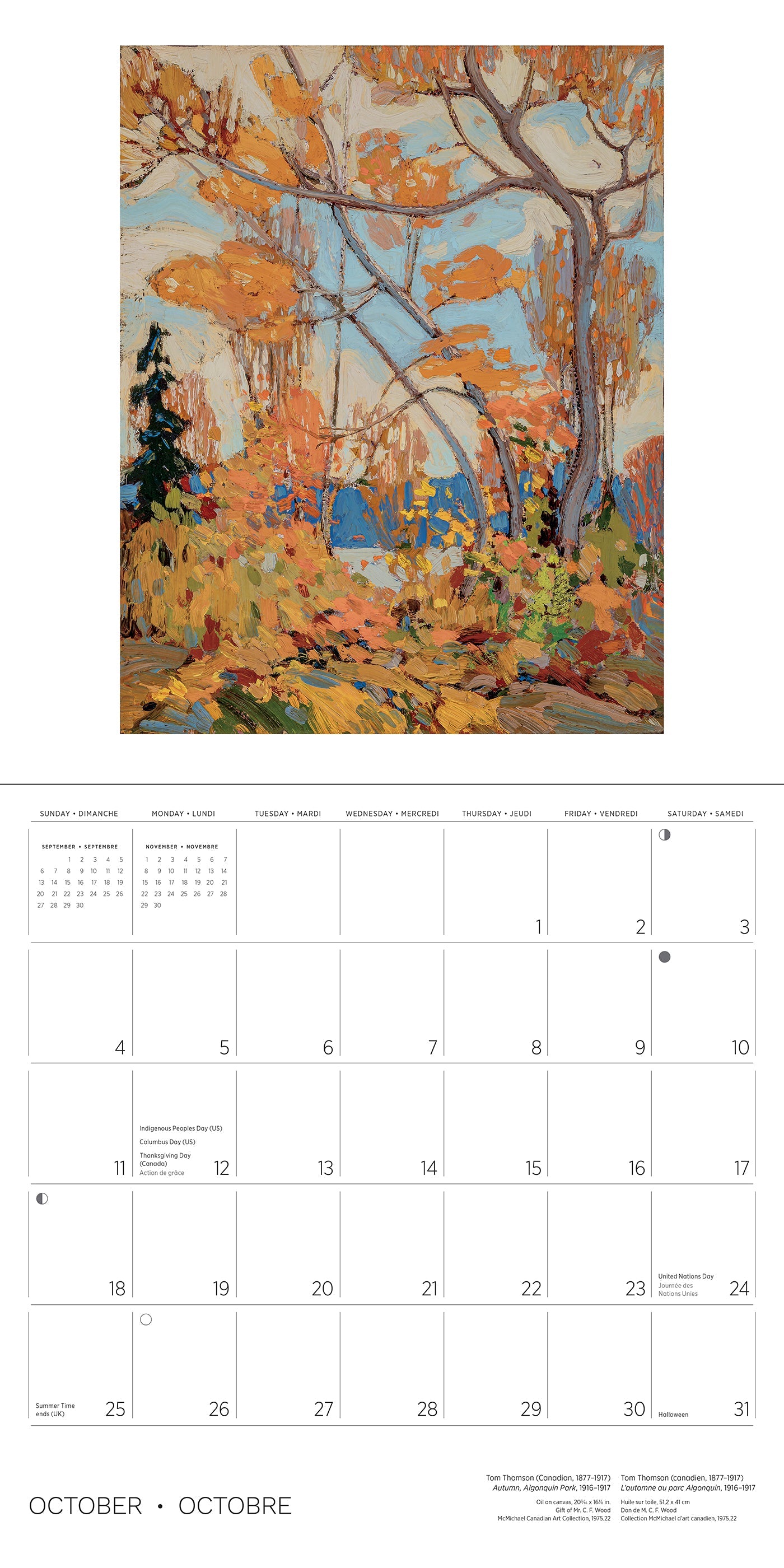 2026 Tom Thomson - Square Wall Calendar