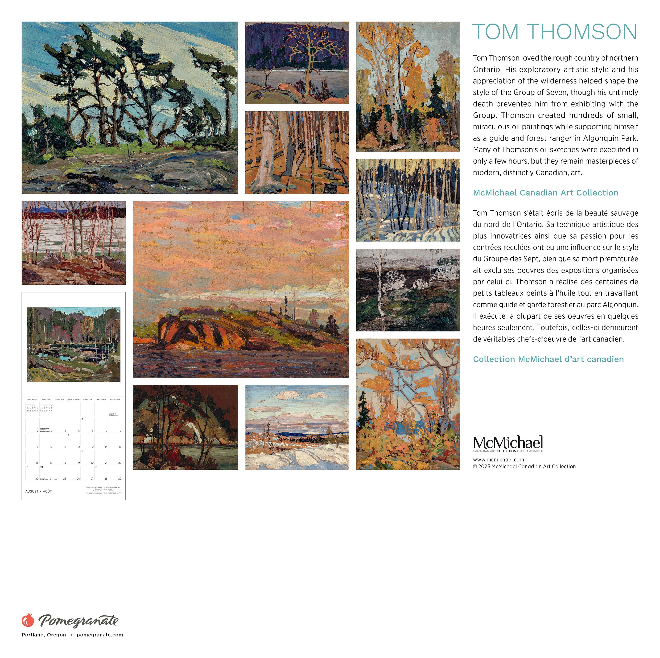 2026 Tom Thomson - Square Wall Calendar