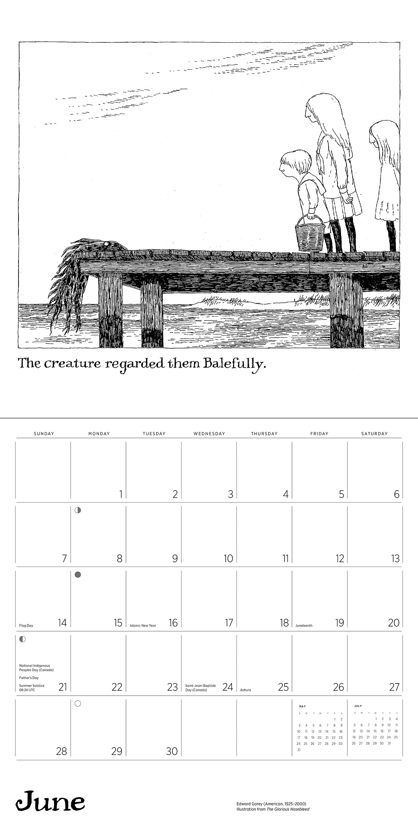 2026 Edward Gorey - Square Wall Calendar