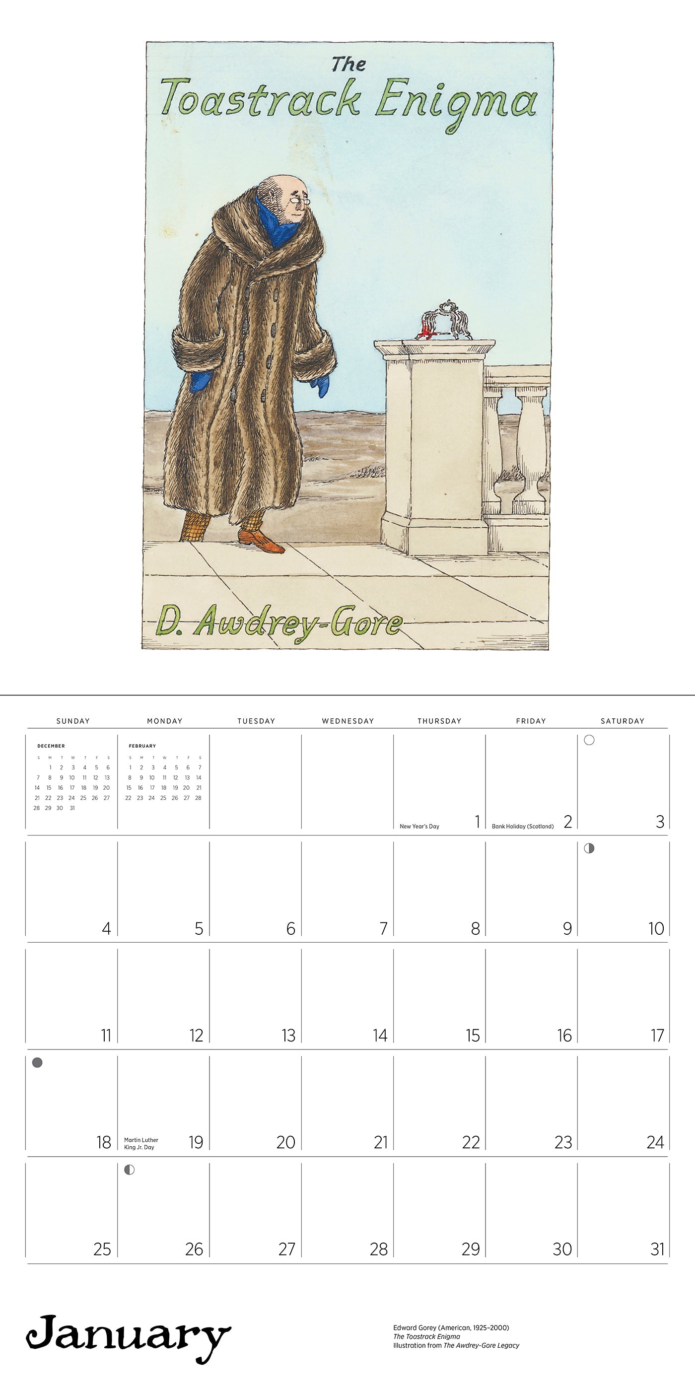 2026 Edward Gorey - Square Wall Calendar