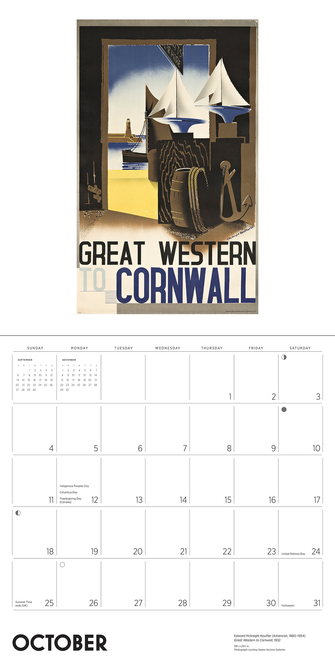 2026 England by Rail: Vintage Travel Posters - Square Wall Calendar