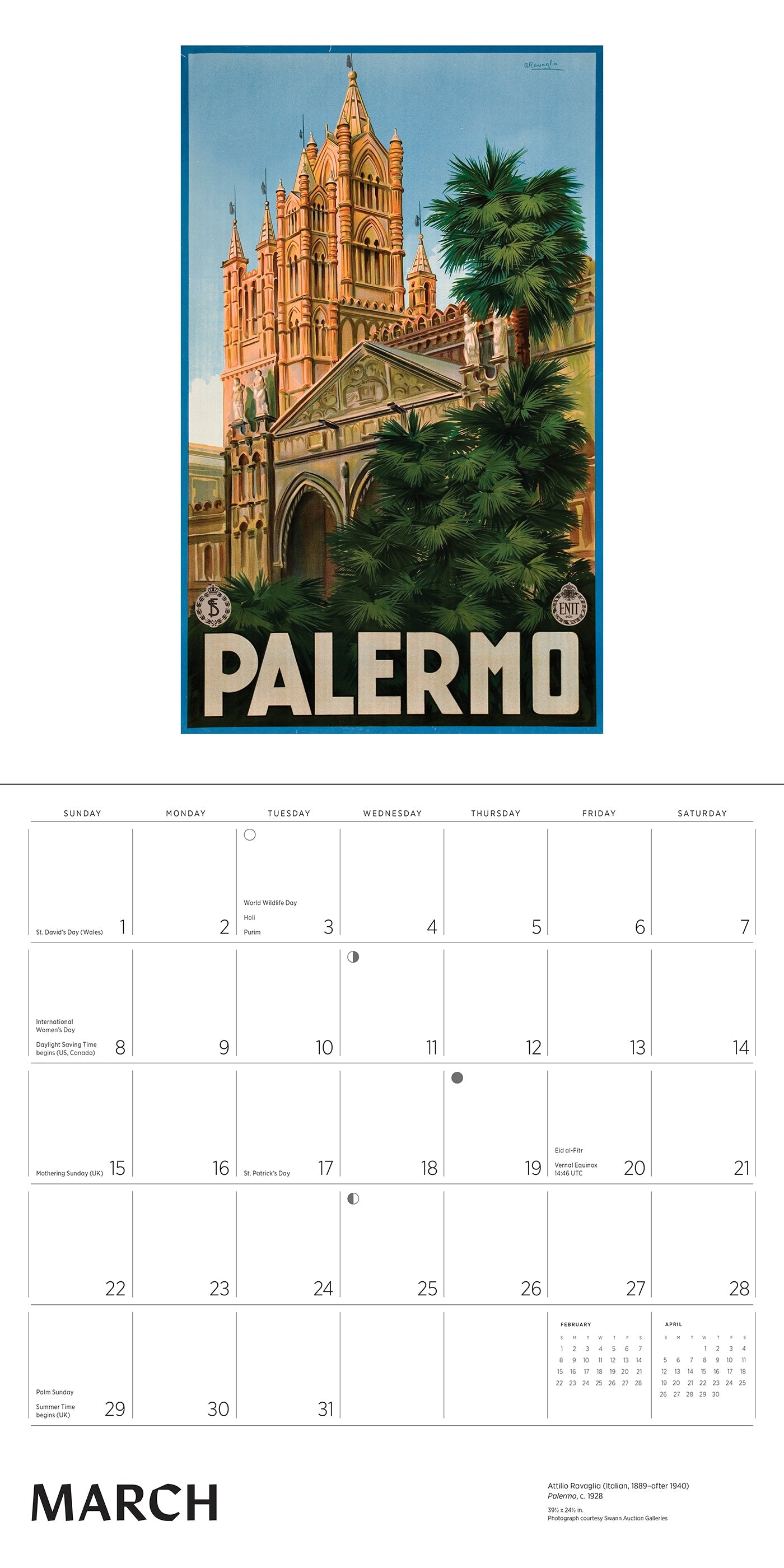 2026 Italy: Vintage Travel Posters - Square Wall Calendar