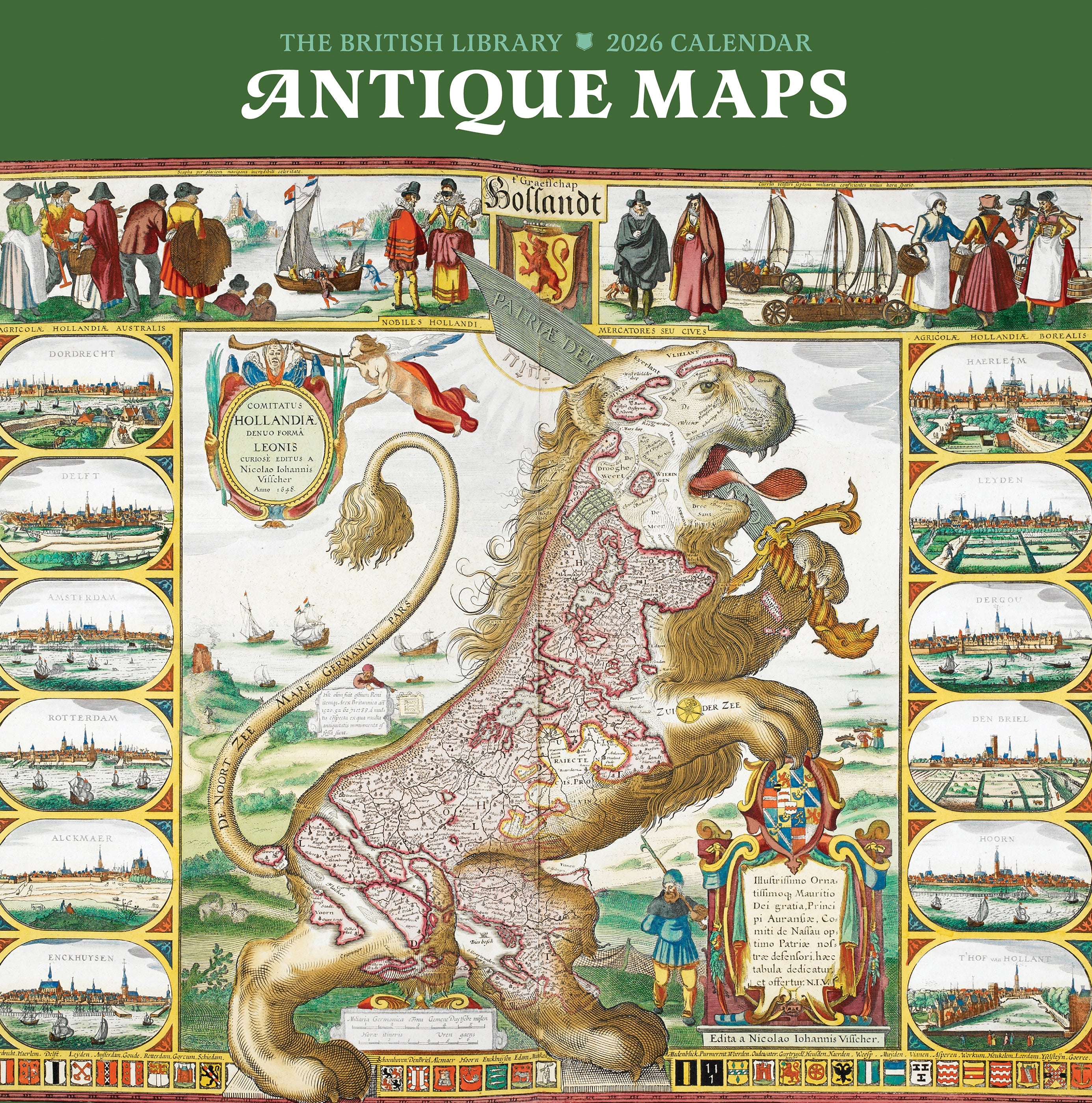 2026 Antique Maps - Square Wall Calendar