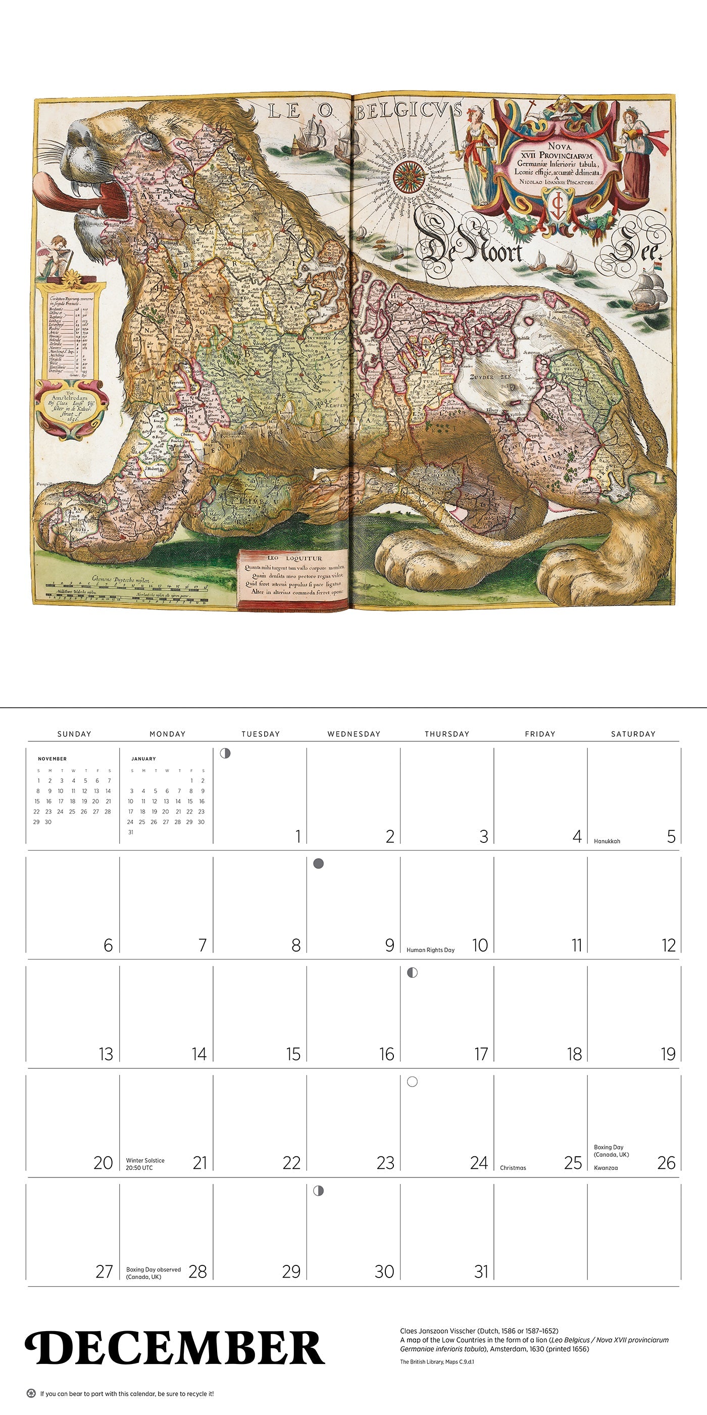 2026 Antique Maps - Square Wall Calendar