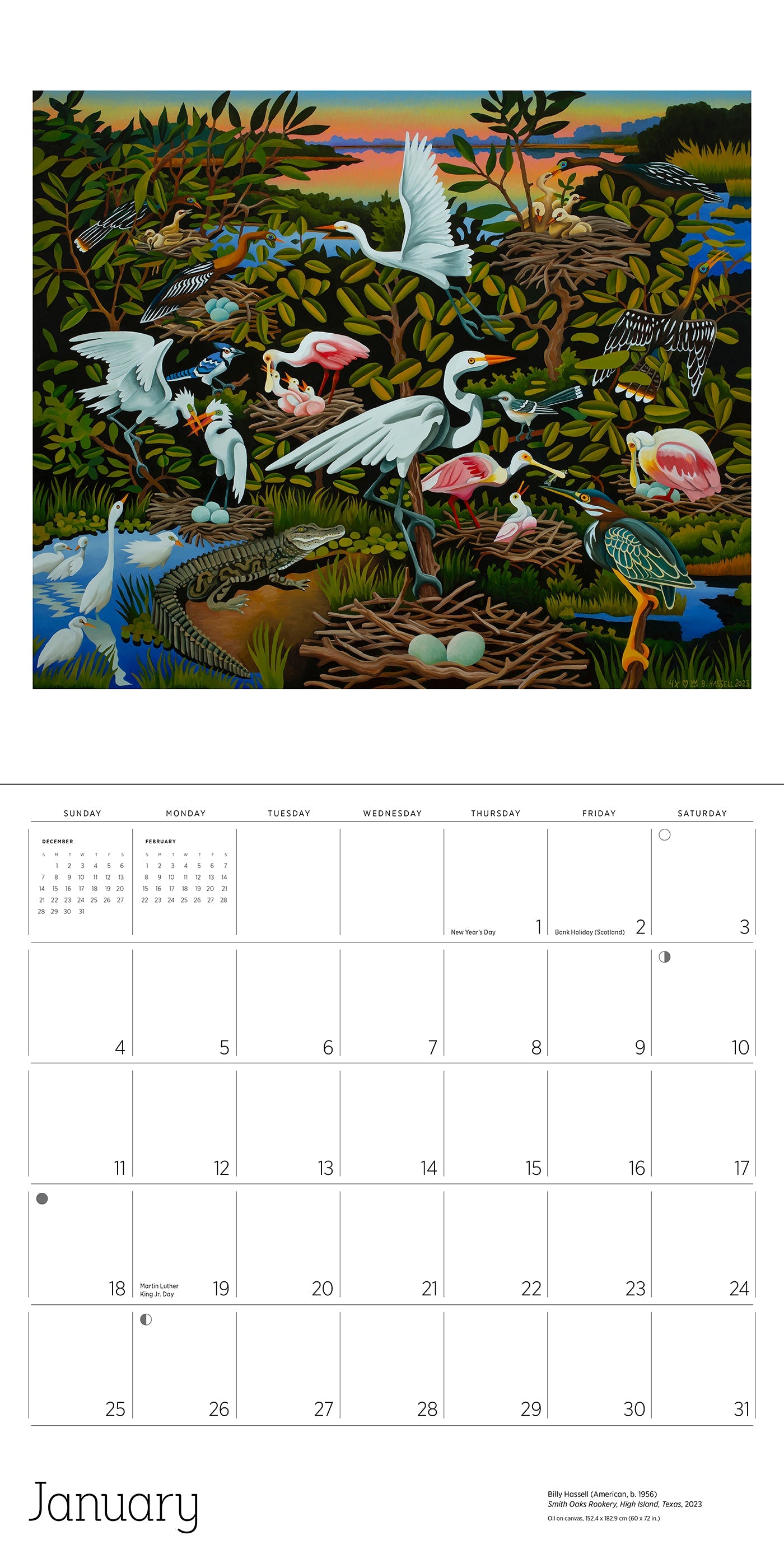 2026 In the Wild: The Art of Billy Hassell - Square Wall Calendar
