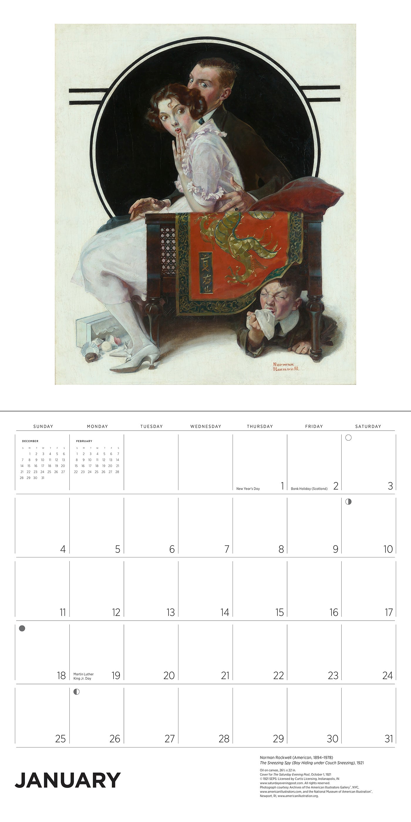 2026 Norman Rockwell: The Saturday Evening Post - Square Wall Calendar