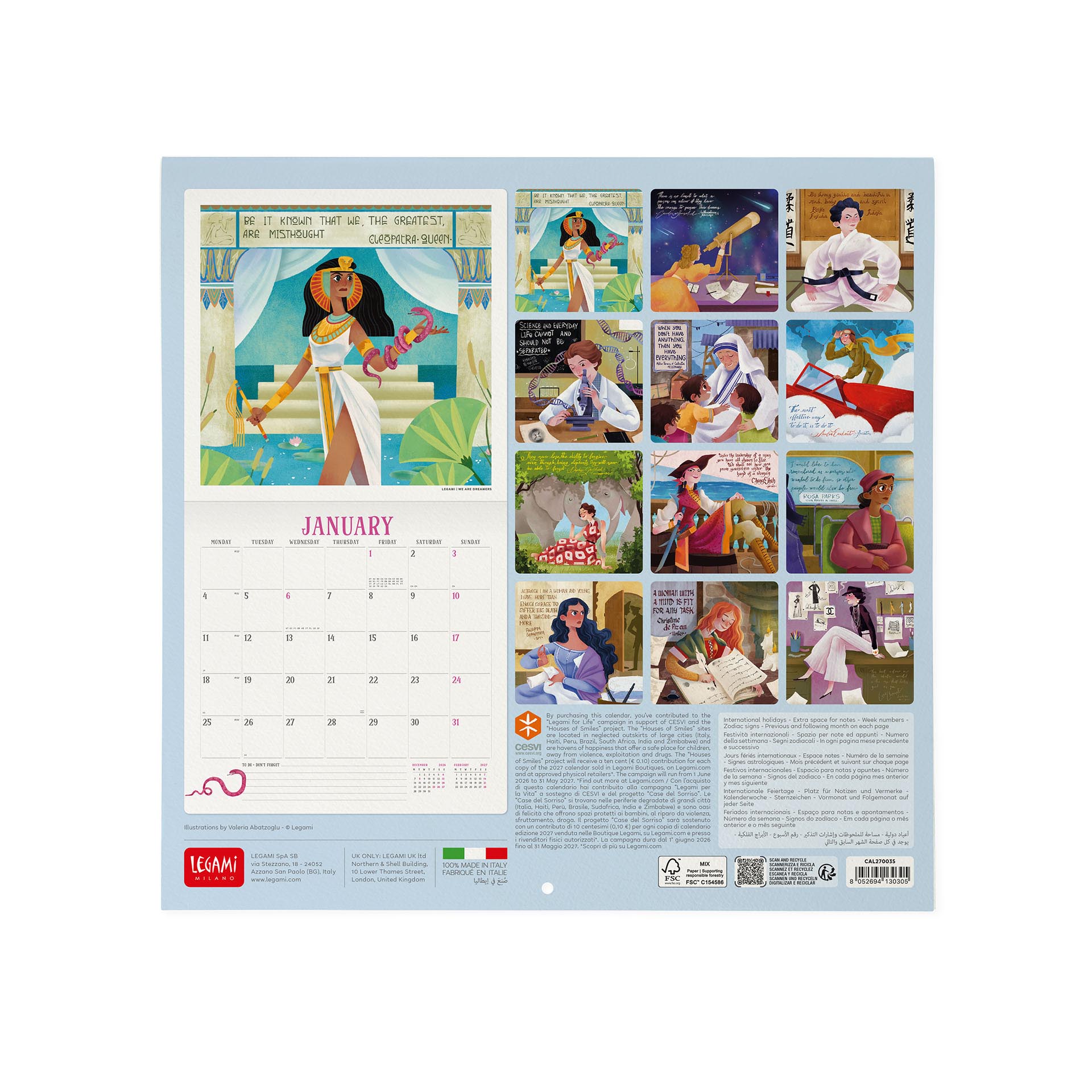 2027 Inspiring Women - Square Wall Calendar