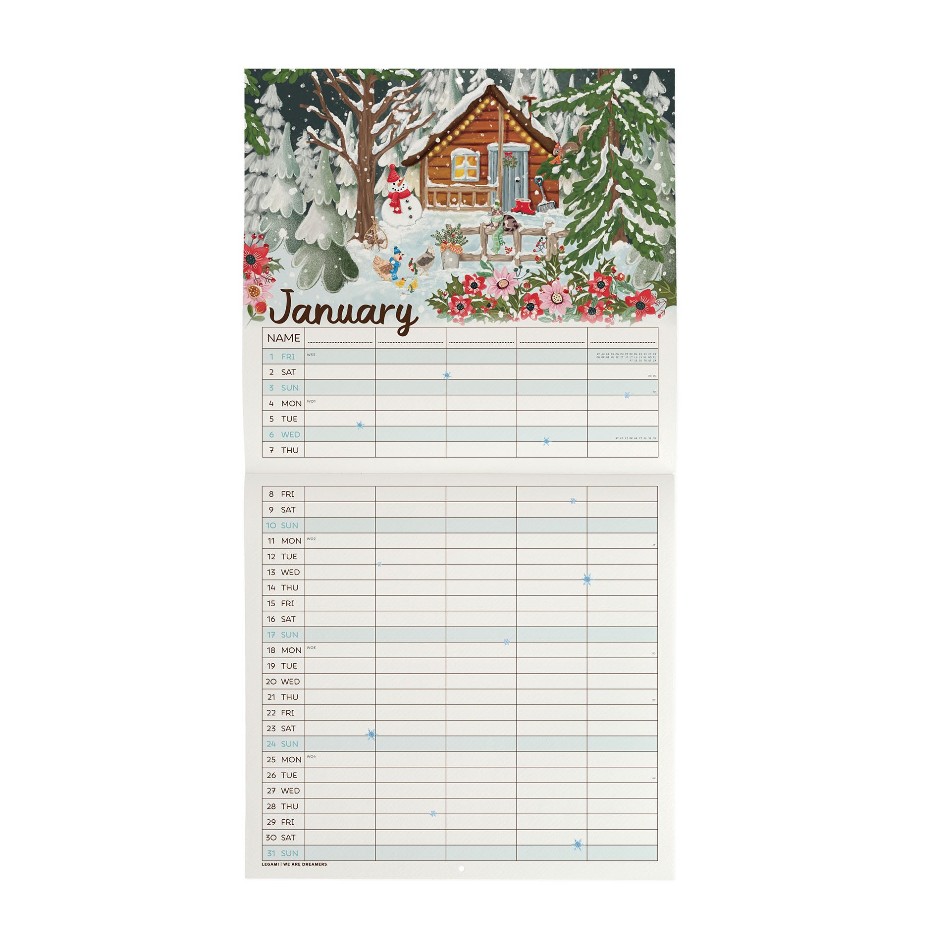 2027 Home Sweet Home - Square Wall Calendar