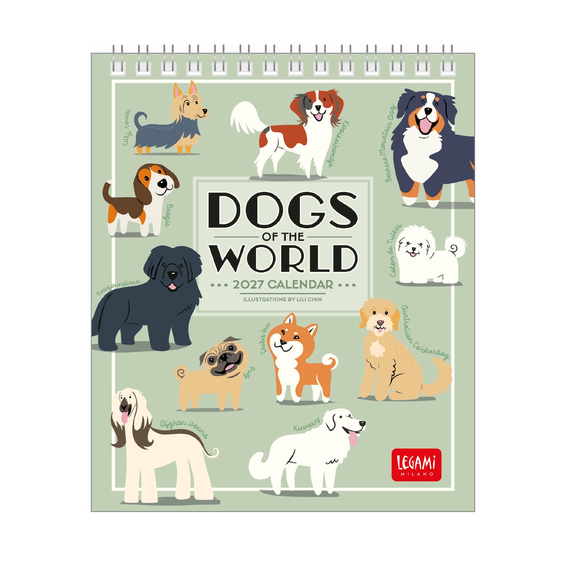 2027 Dogs of the World - Desk Easel Calendar