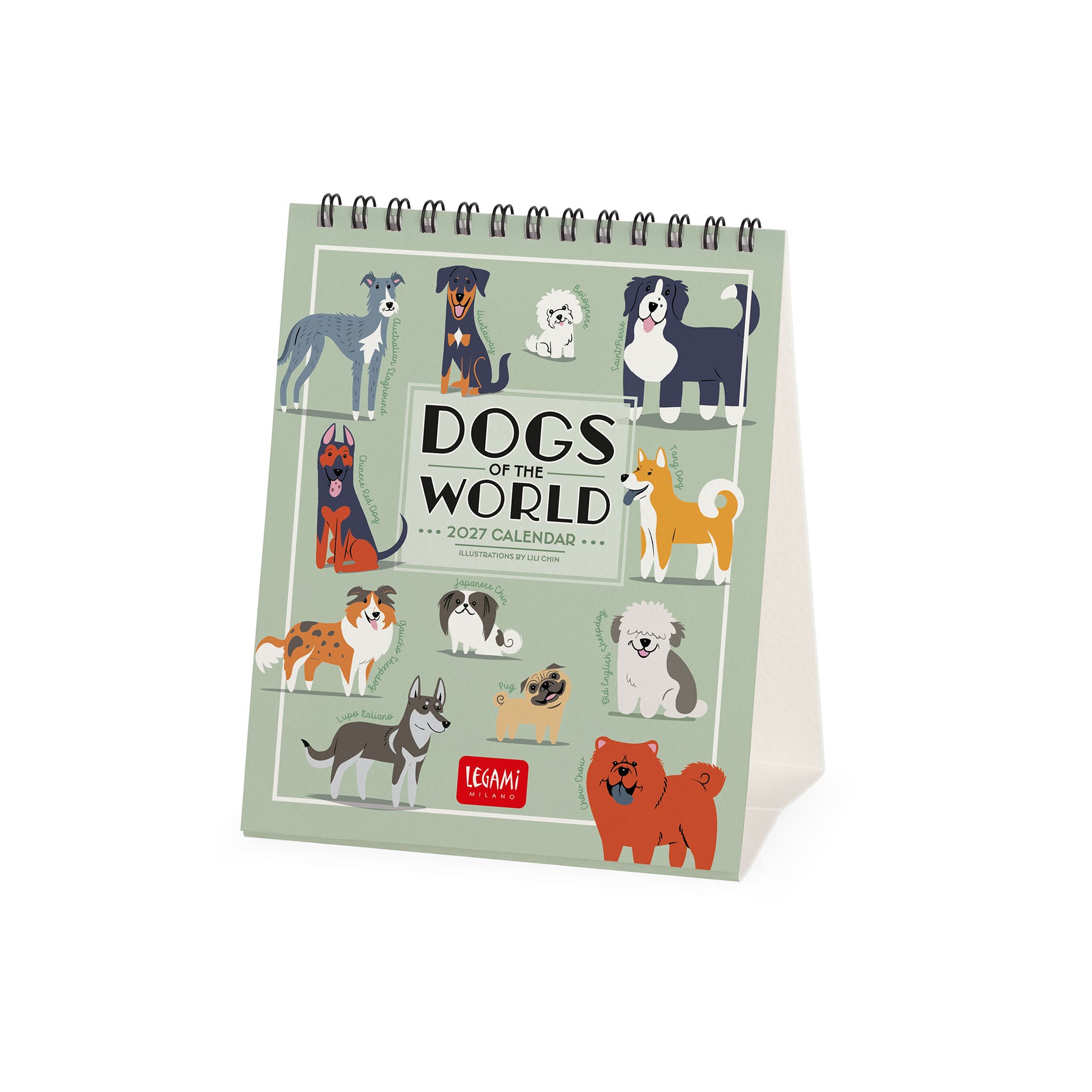 2027 Dogs of the World - Desk Easel Calendar