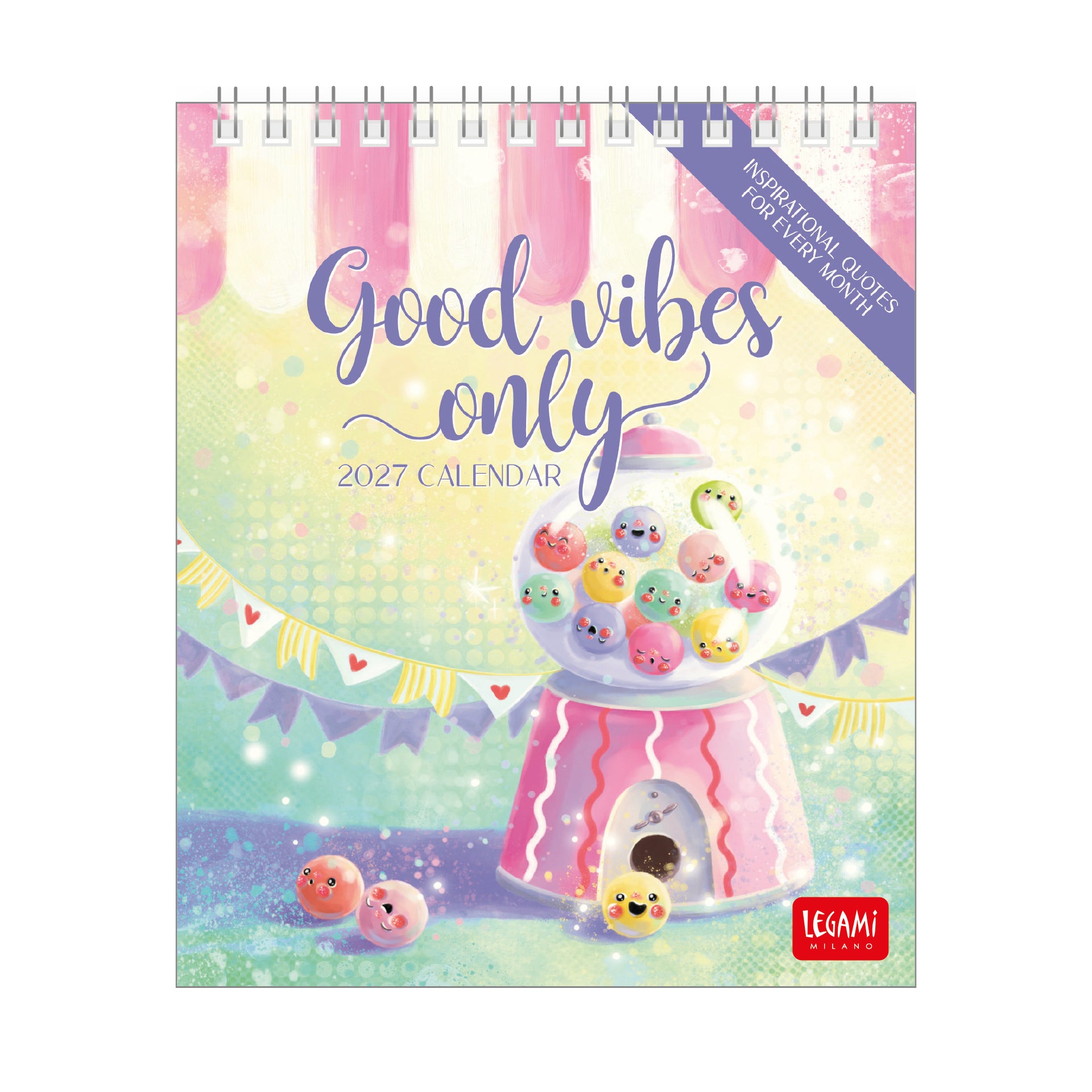 2027 Good Vibes Only - Desk Easel Calendar