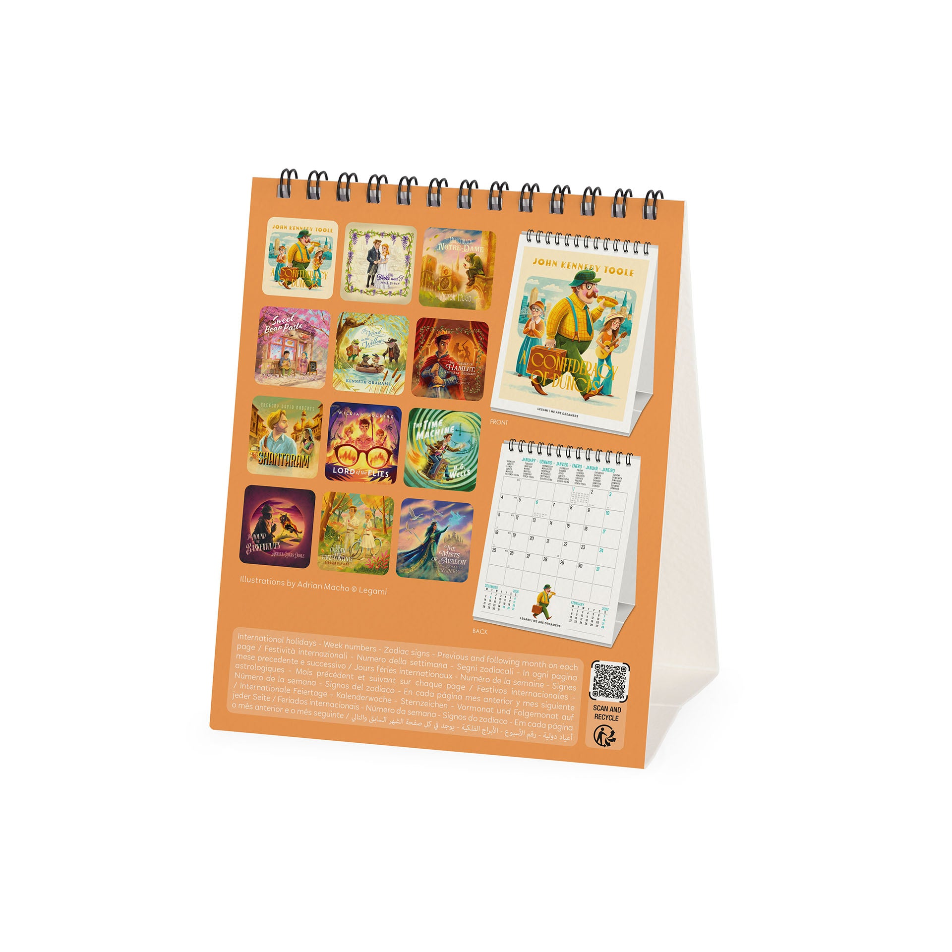 2027 Book Lover's - Desk Easel Calendar