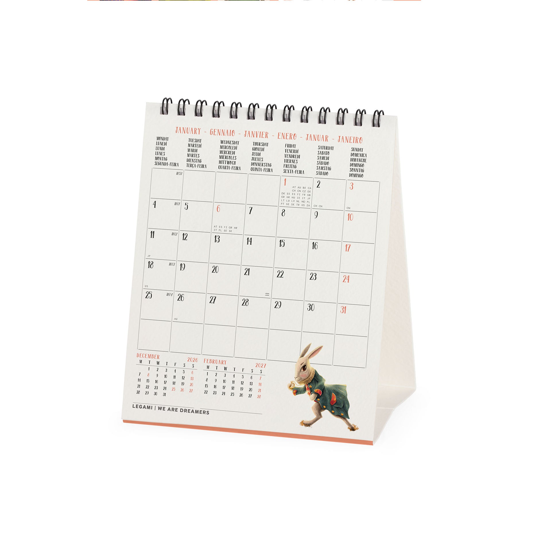 2027 Alice In Wonderland - Desk Easel Calendar