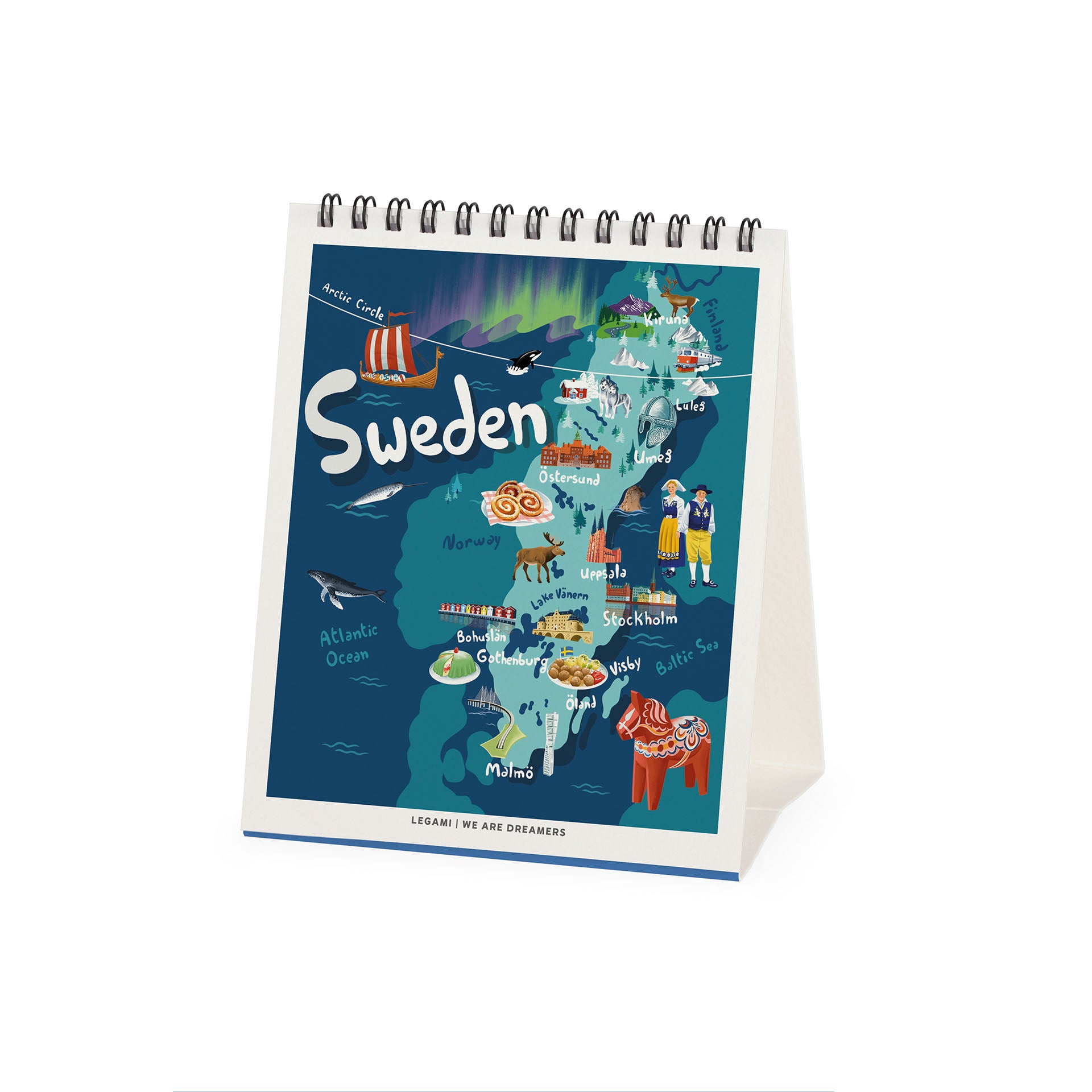 2027 Let's Travel the World - Desk Easel Calendar