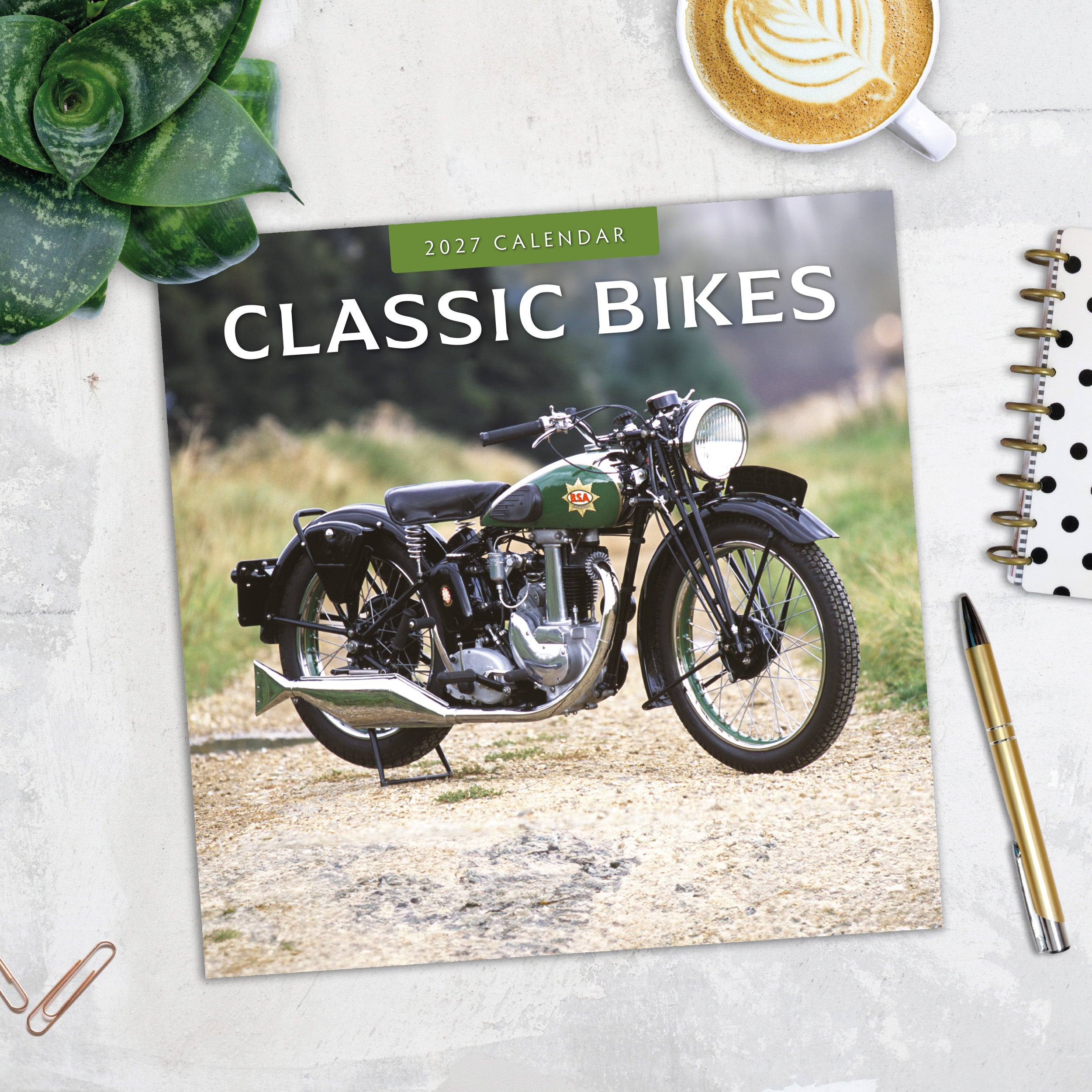 2027 Classic Bikes - Square Wall Calendar