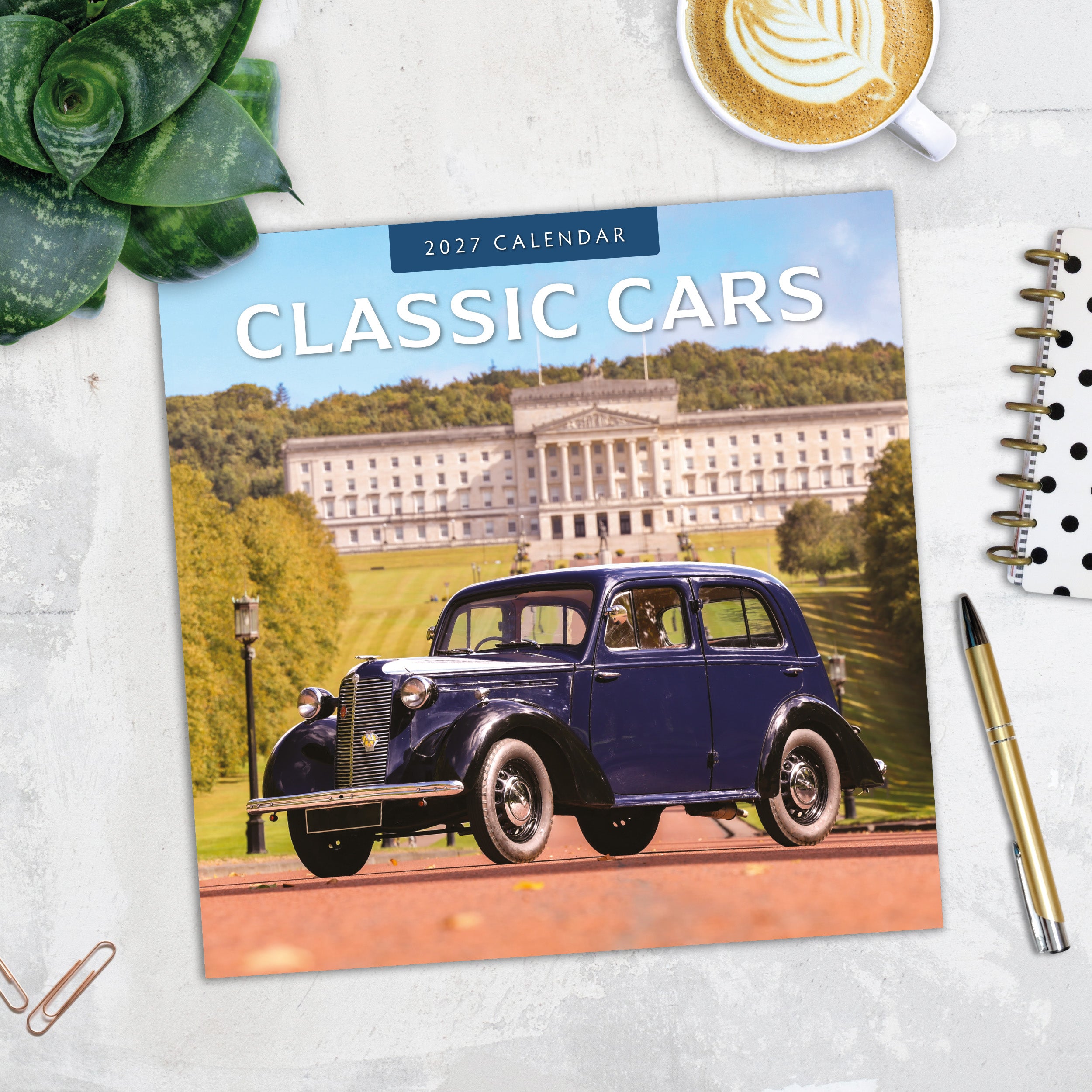 2027 Classic Cars - Square Wall Calendar