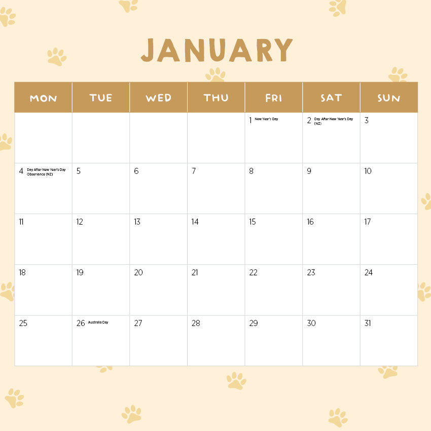 2027 Doggy Shennanigans - Square Wall Calendar