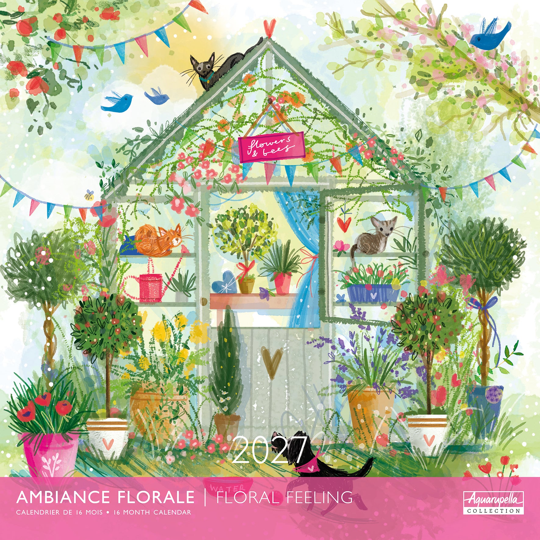 2027 Floral Feeling - Square Wall Calendar