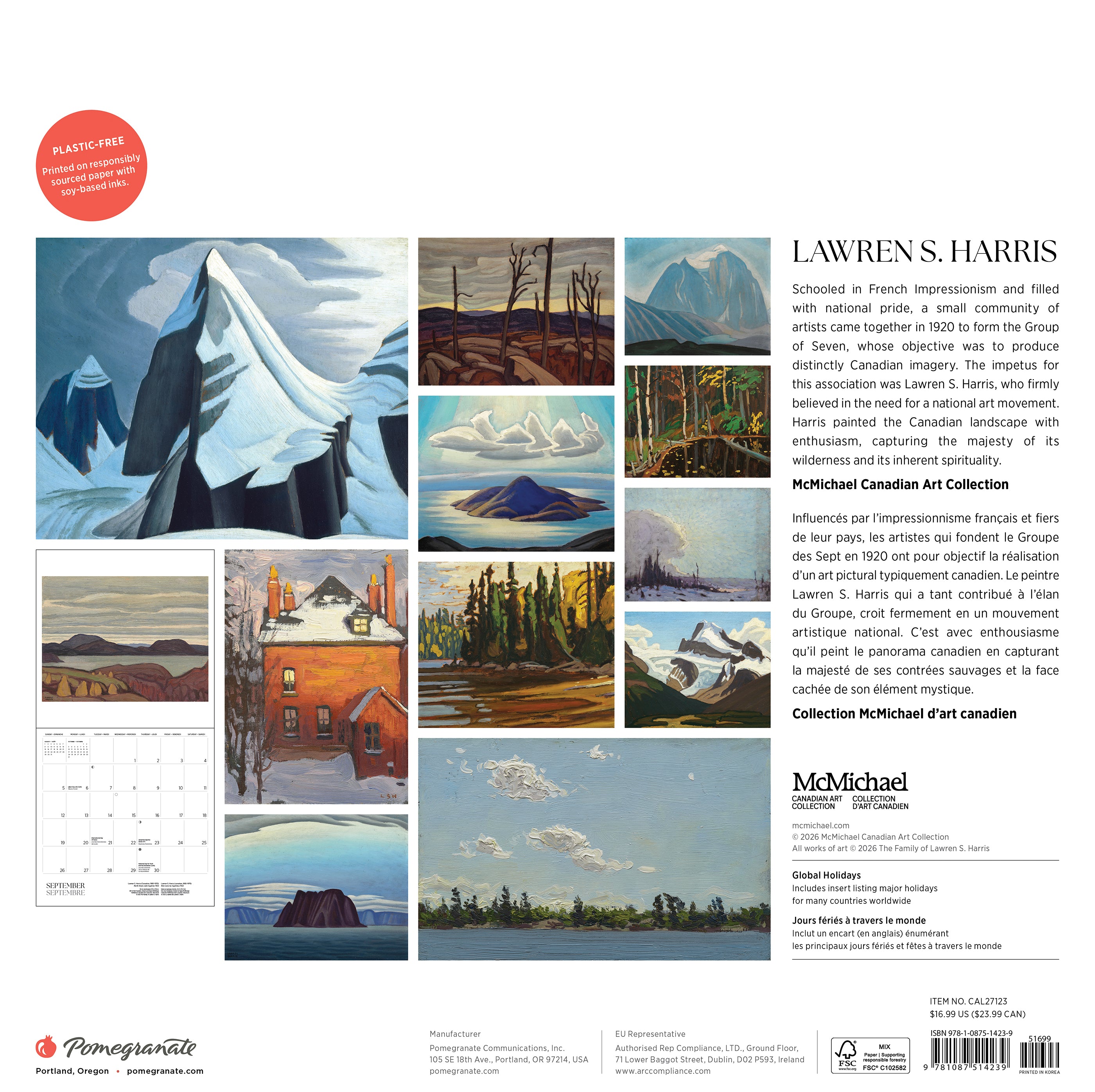2027 Lawren S. Harris - Square Wall Calendar