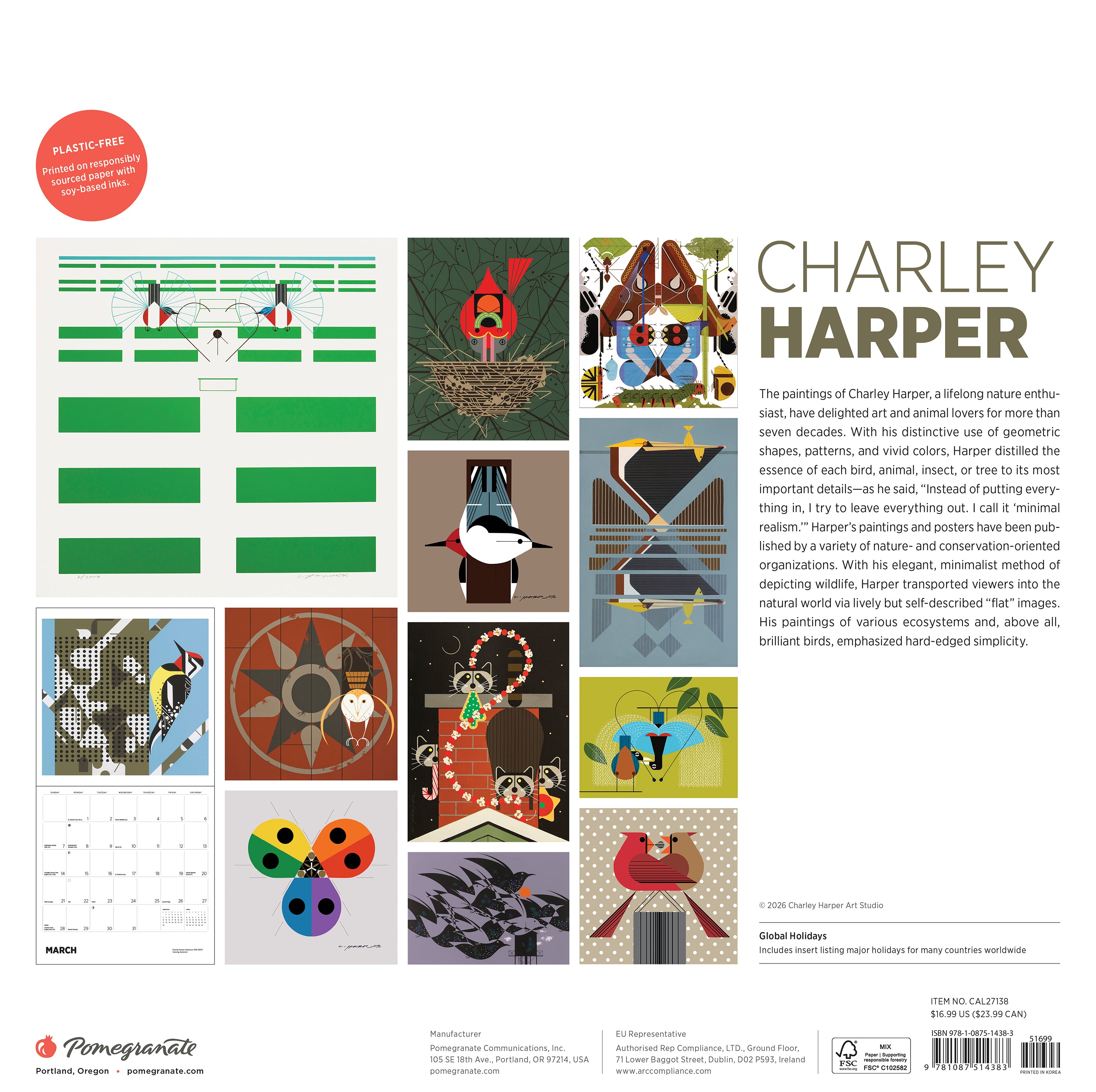 2027 Charley Harper - Square Wall Calendar
