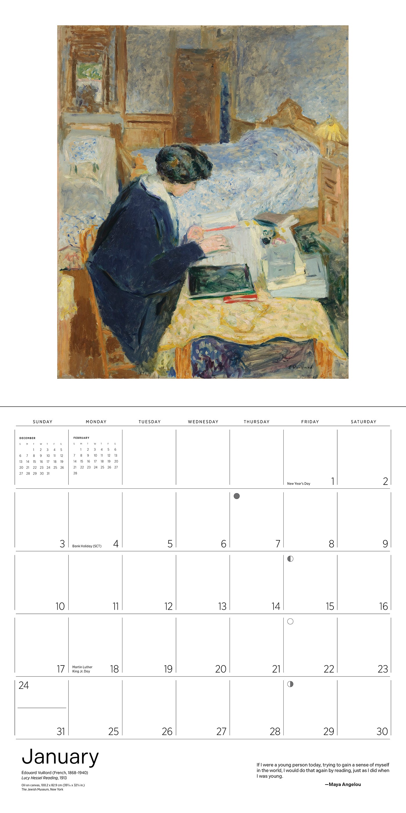 2027 The Reading Woman - Square Wall Calendar